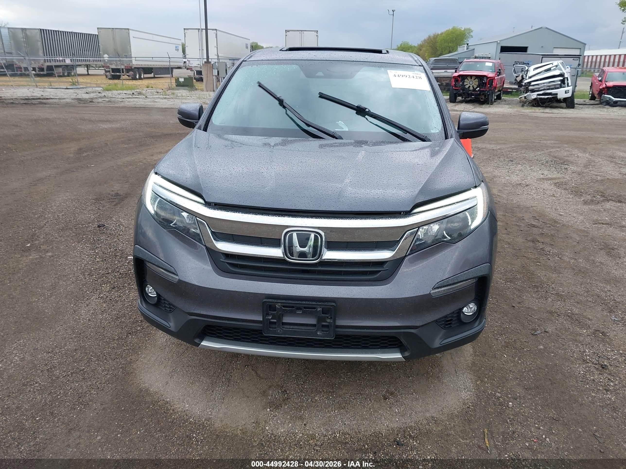2020 Honda Pilot Ex-l Gray vin: 5FNYF6H55LB062634