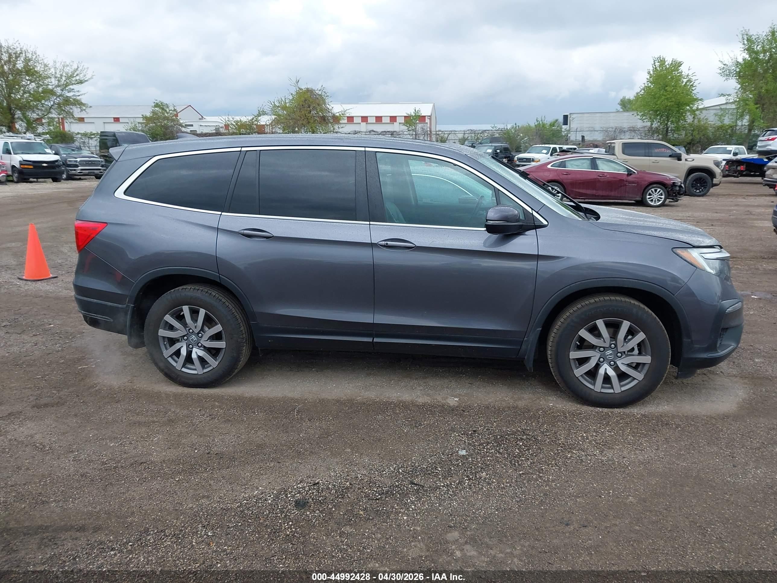 2020 Honda Pilot Ex-l Gray vin: 5FNYF6H55LB062634