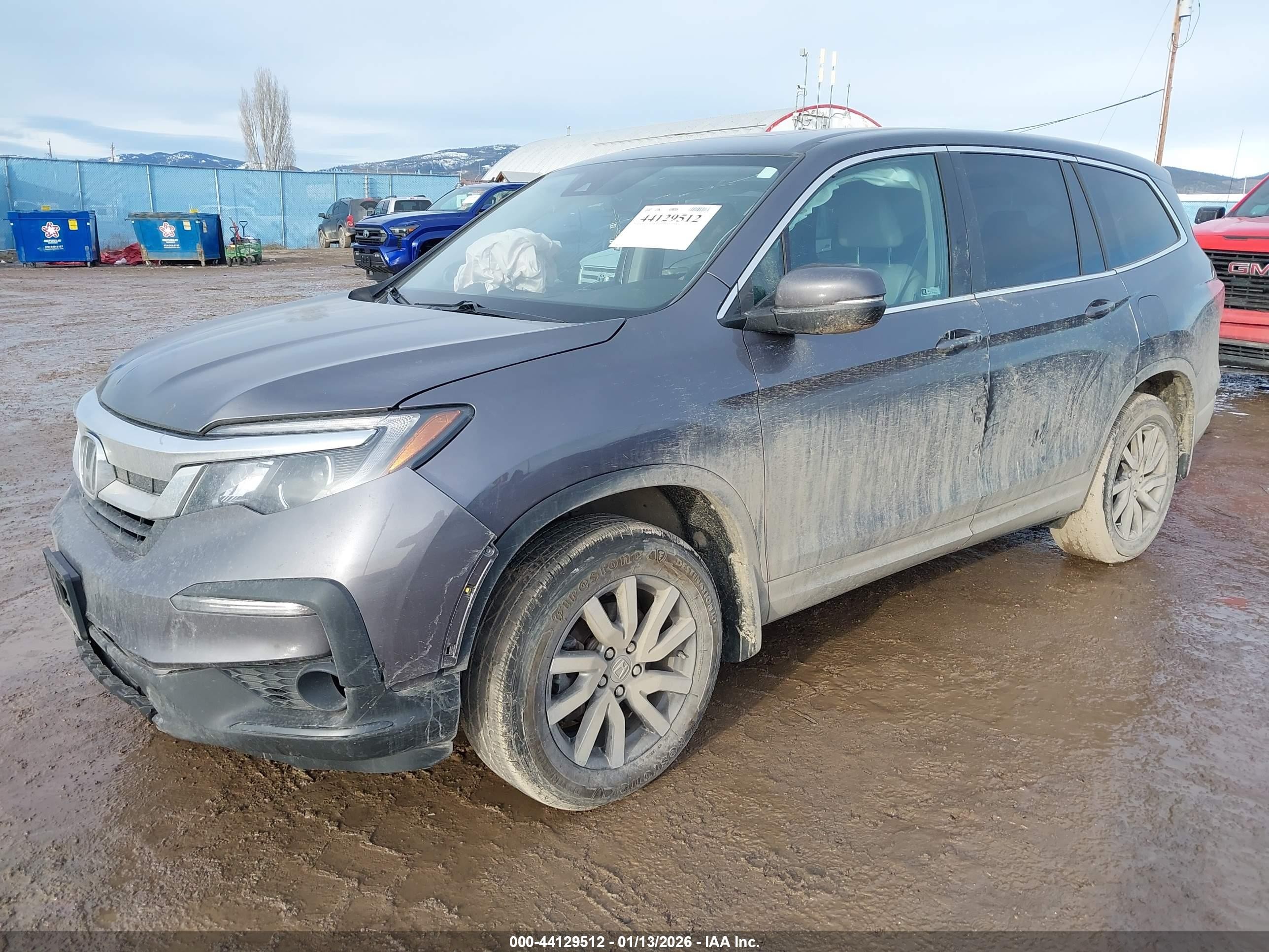 2022 Honda Pilot Awd Ex-l Gray vin: 5FNYF6H55NB019690