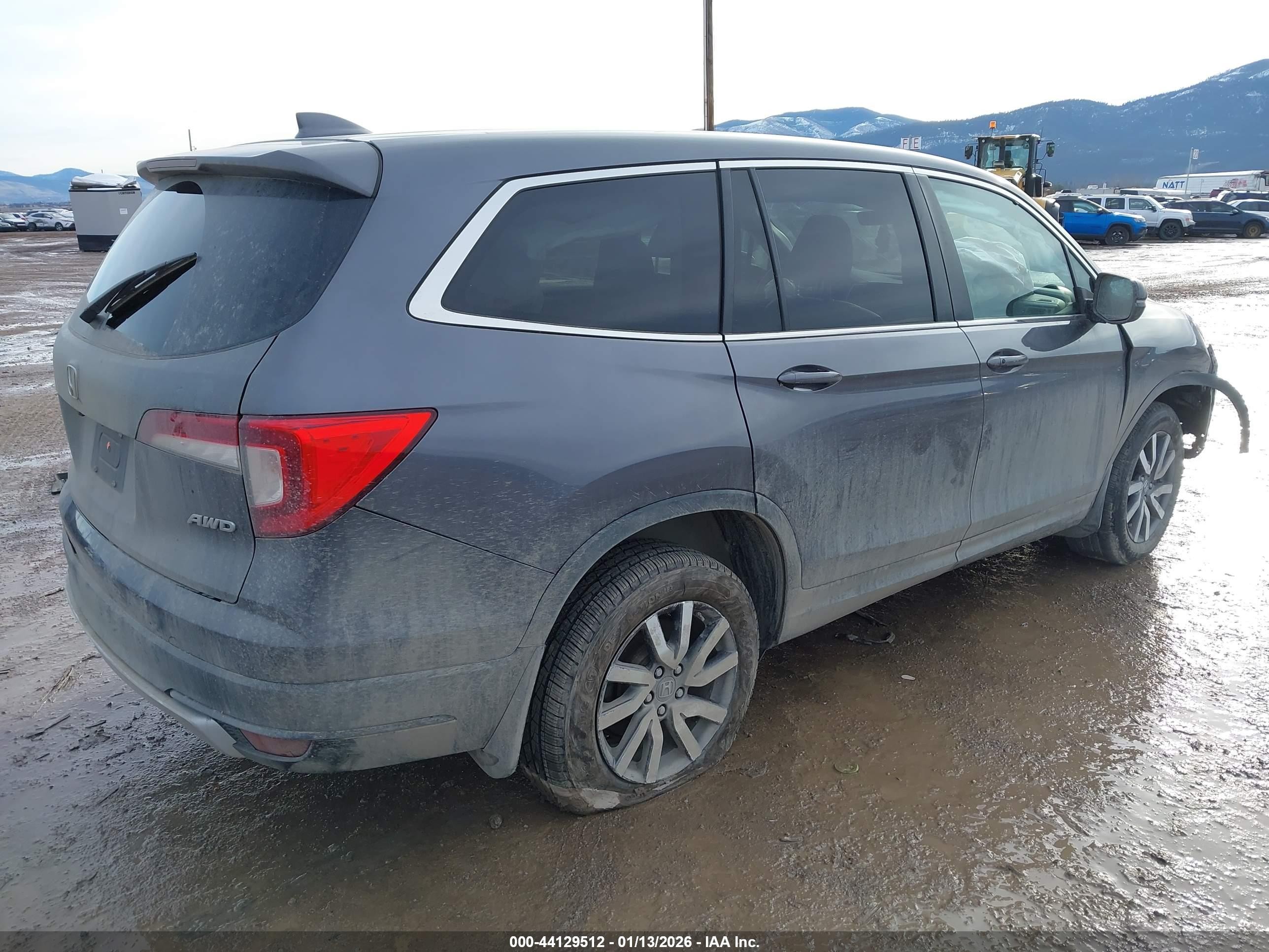 2022 Honda Pilot Awd Ex-l Gray vin: 5FNYF6H55NB019690