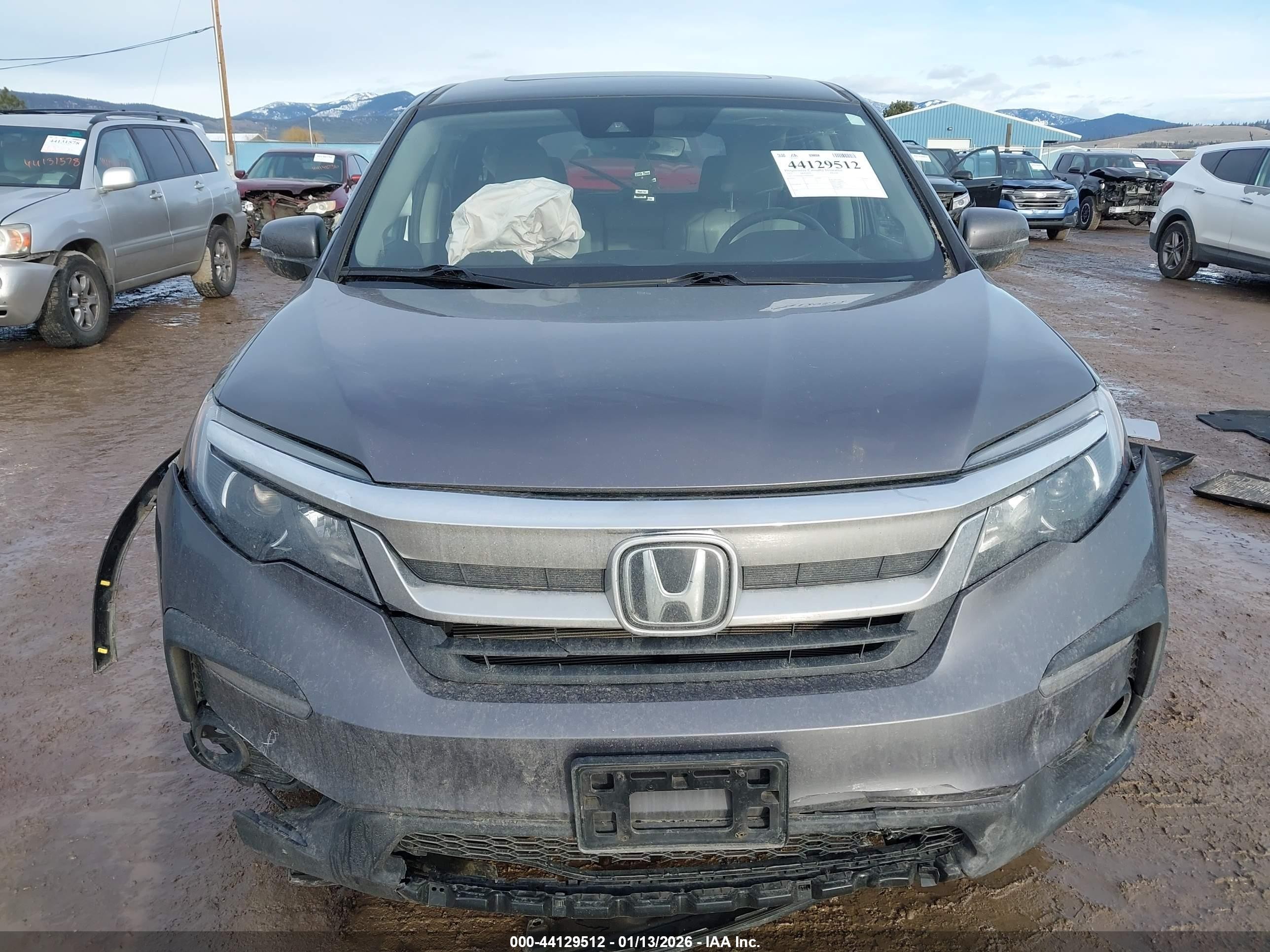 2022 Honda Pilot Awd Ex-l Gray vin: 5FNYF6H55NB019690