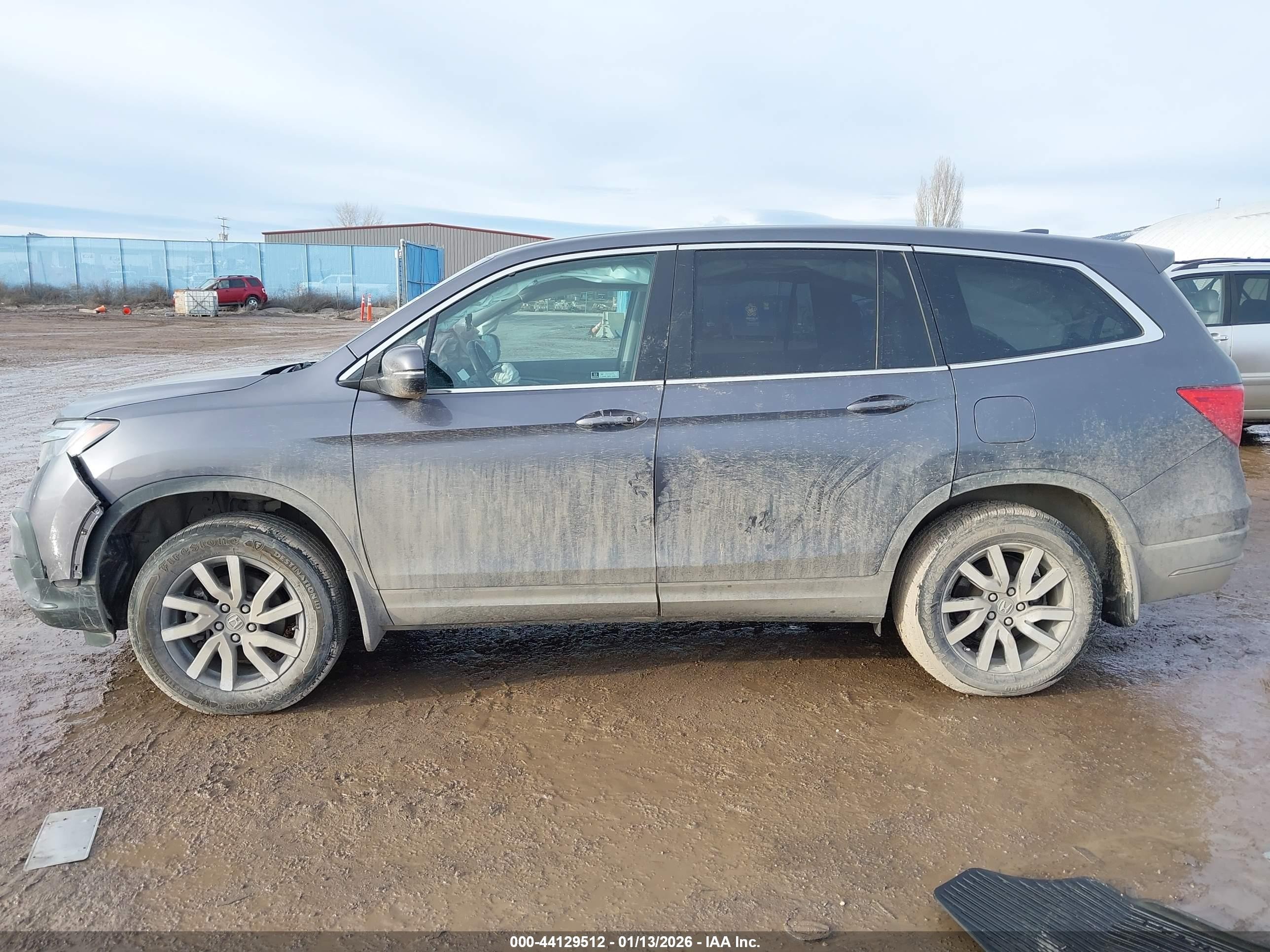 2022 Honda Pilot Awd Ex-l Gray vin: 5FNYF6H55NB019690
