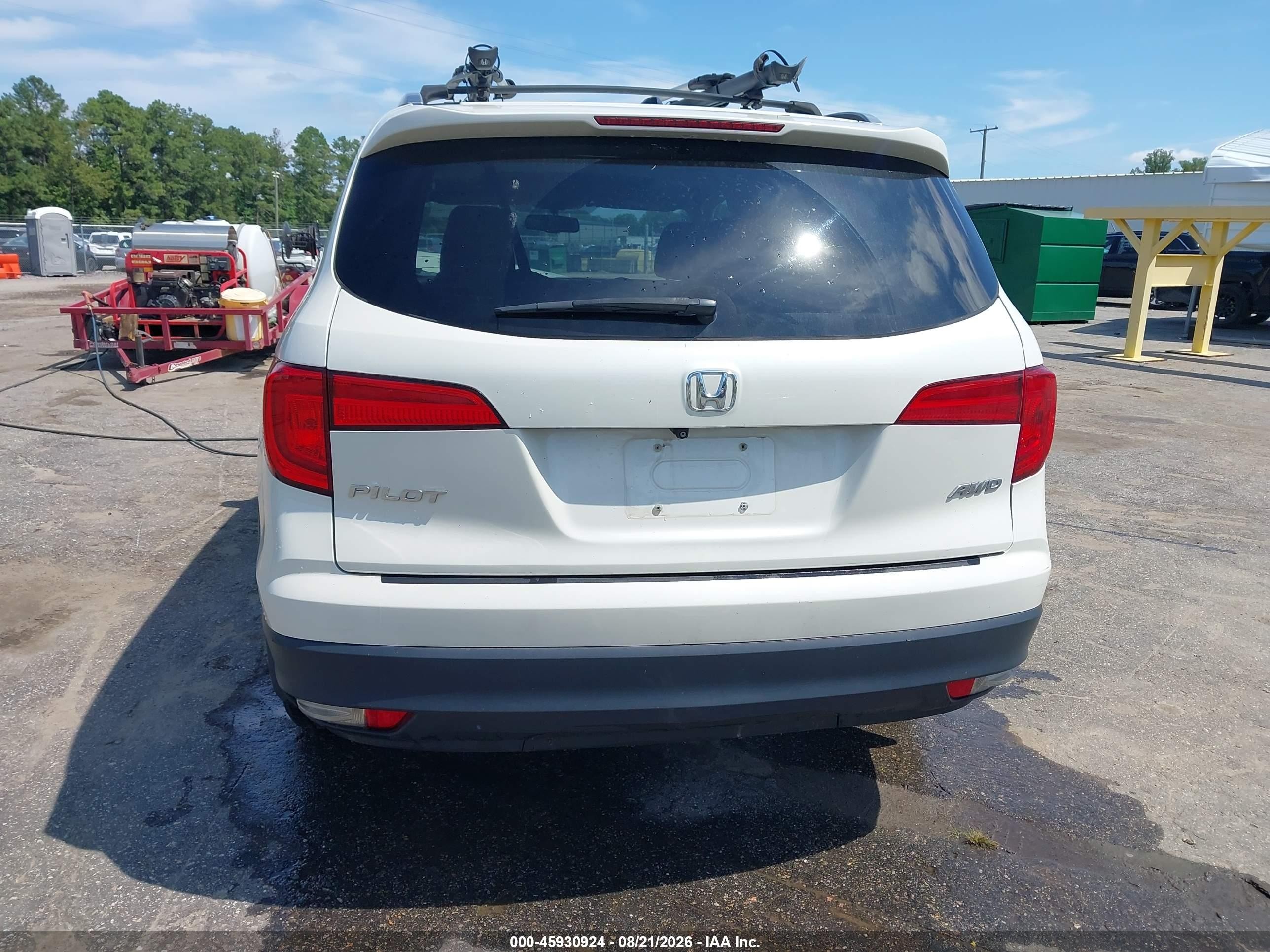 2016 Honda Pilot Ex-l White vin: 5FNYF6H57GB096970