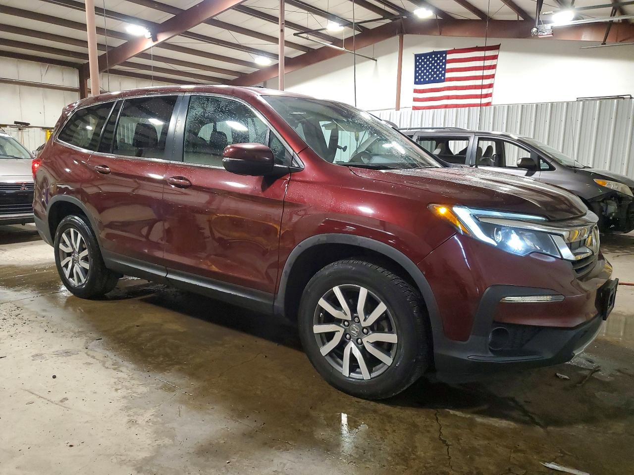 2019 Honda Pilot Exl Бордовый vin: 5FNYF6H57KB046109