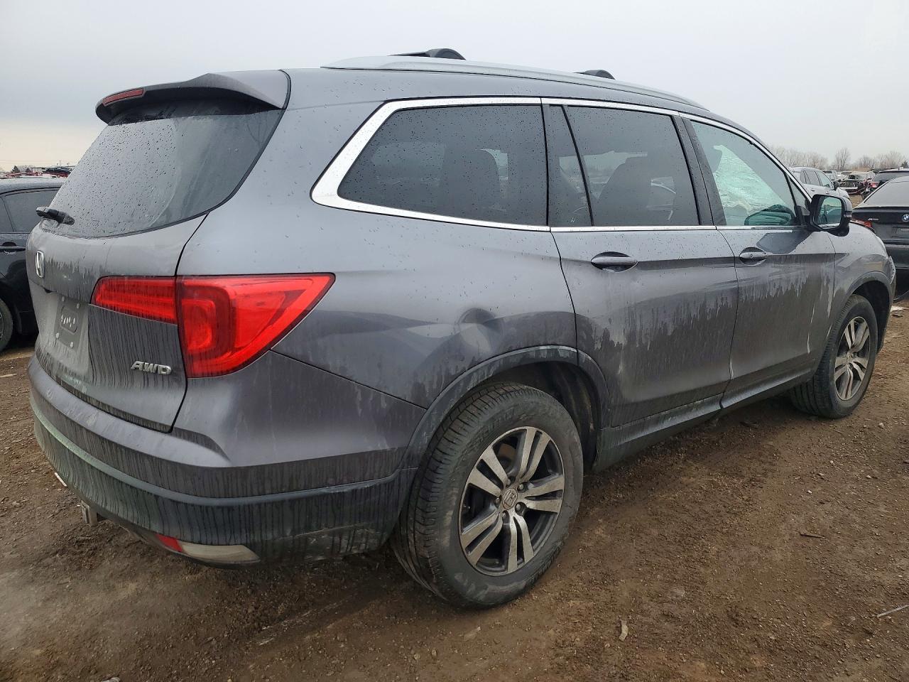 2016 Honda Pilot Exl Gray vin: 5FNYF6H58GB013529