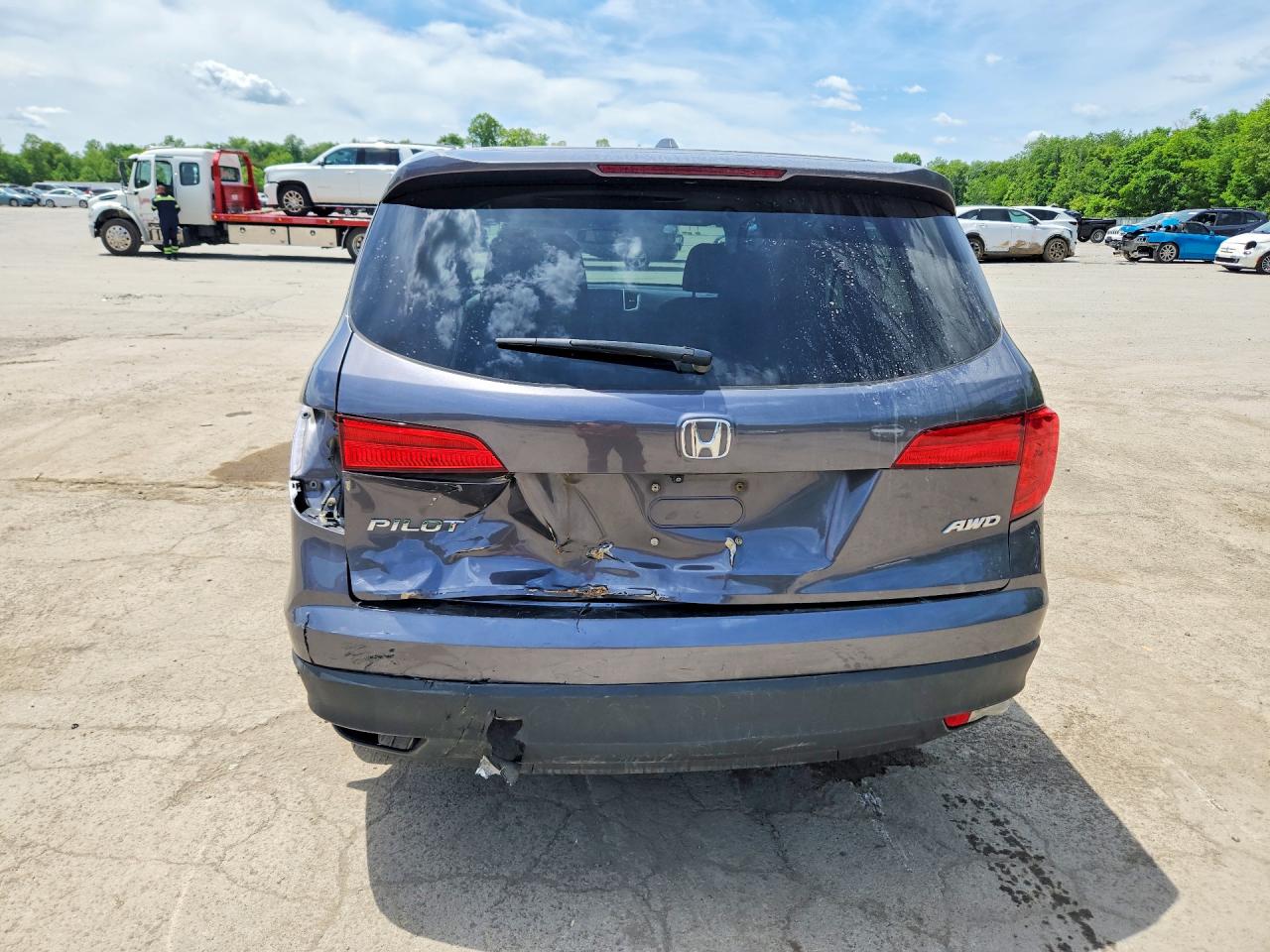 2017 Honda Pilot Exl Gray vin: 5FNYF6H58HB052249
