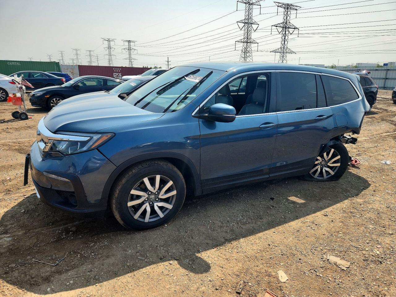 2019 Honda Pilot Exl Blue vin: 5FNYF6H58KB025866
