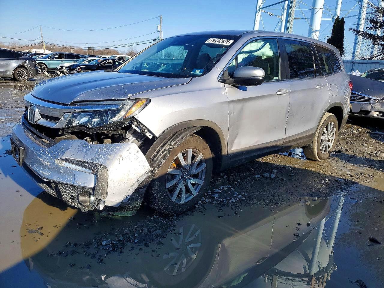 2020 Honda Pilot Exl Gray vin: 5FNYF6H58LB021494