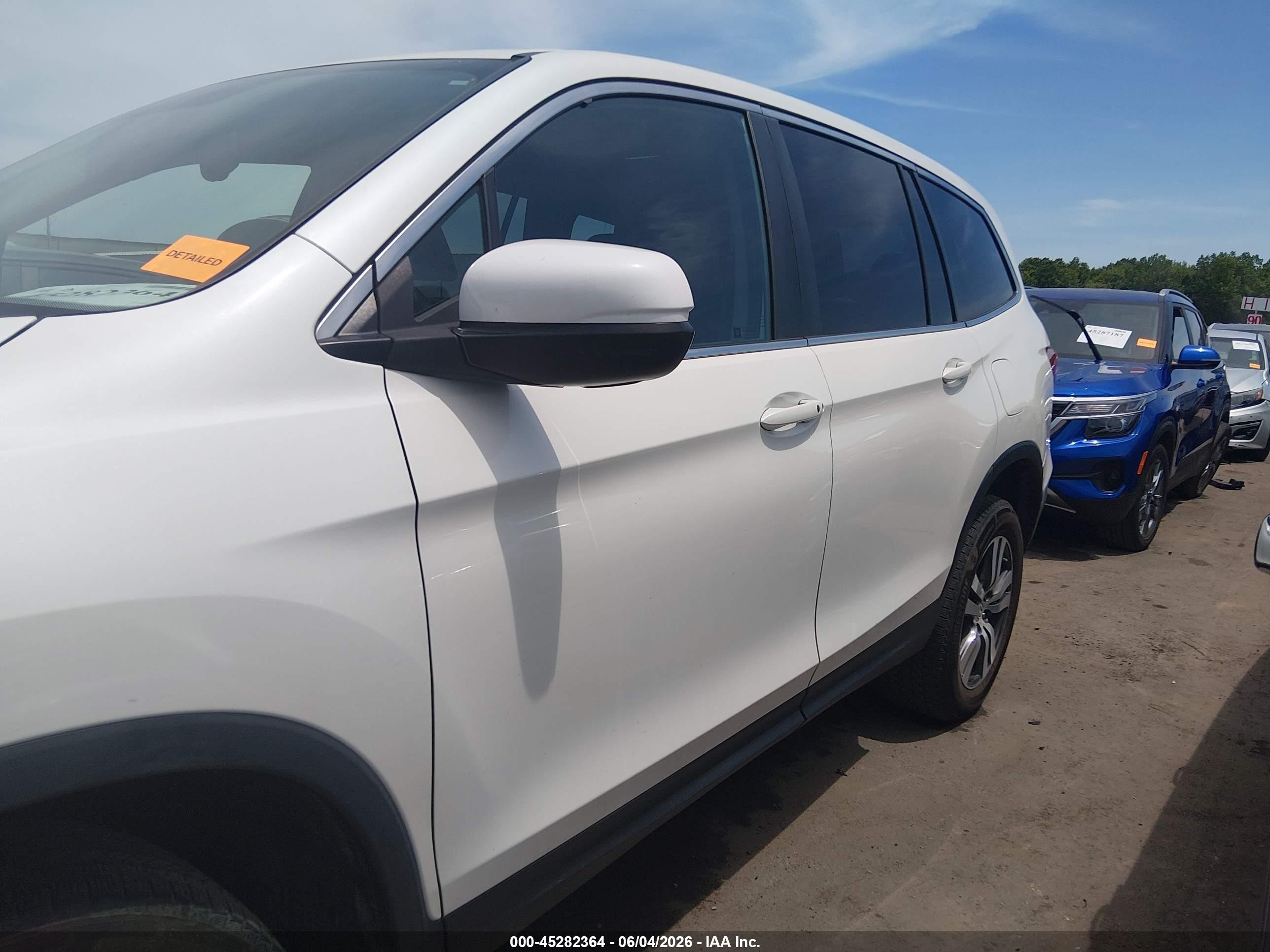 2017 Honda Pilot Ex-l Белый vin: 5FNYF6H59HB004596
