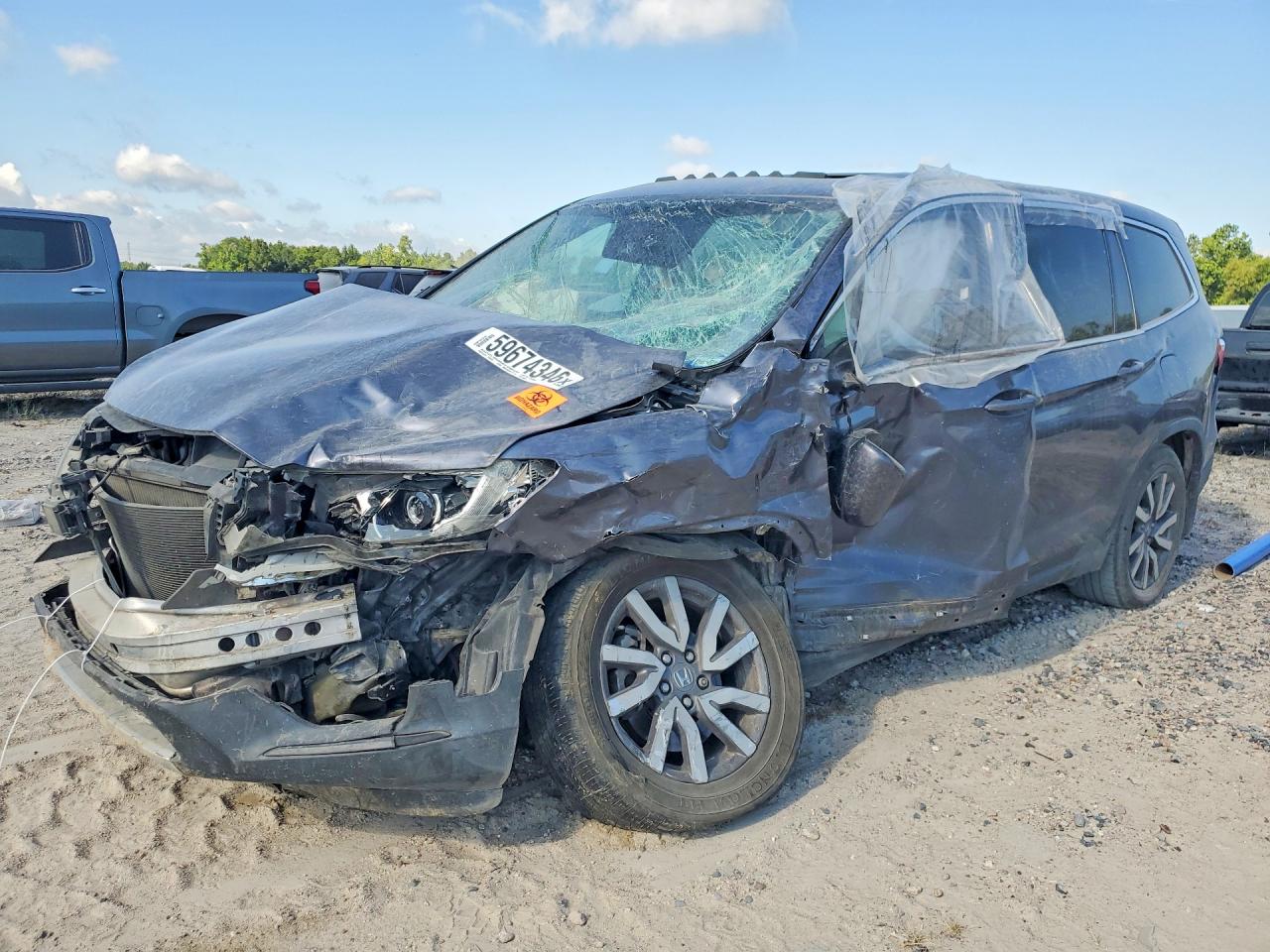 2020 Honda Pilot Exl Gray vin: 5FNYF6H5XLB069871