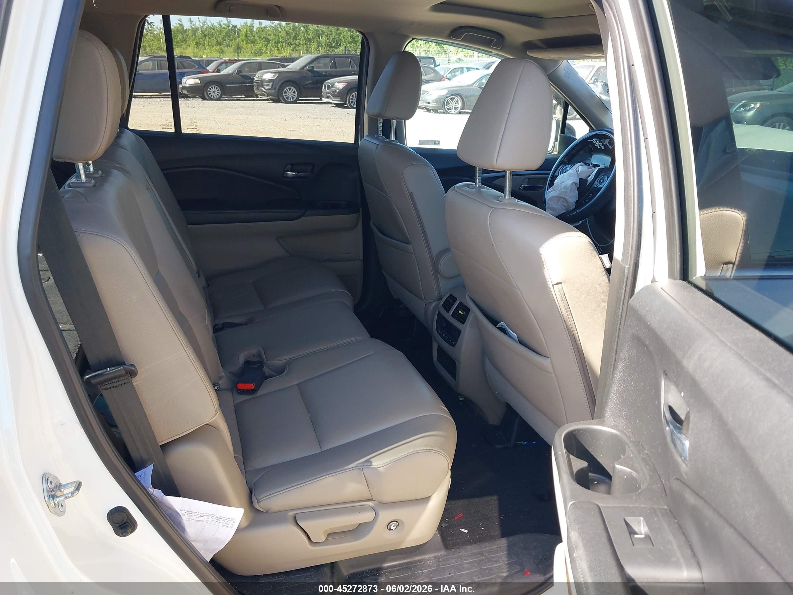 2018 Honda Pilot Ex-l Белый vin: 5FNYF6H66JB036548