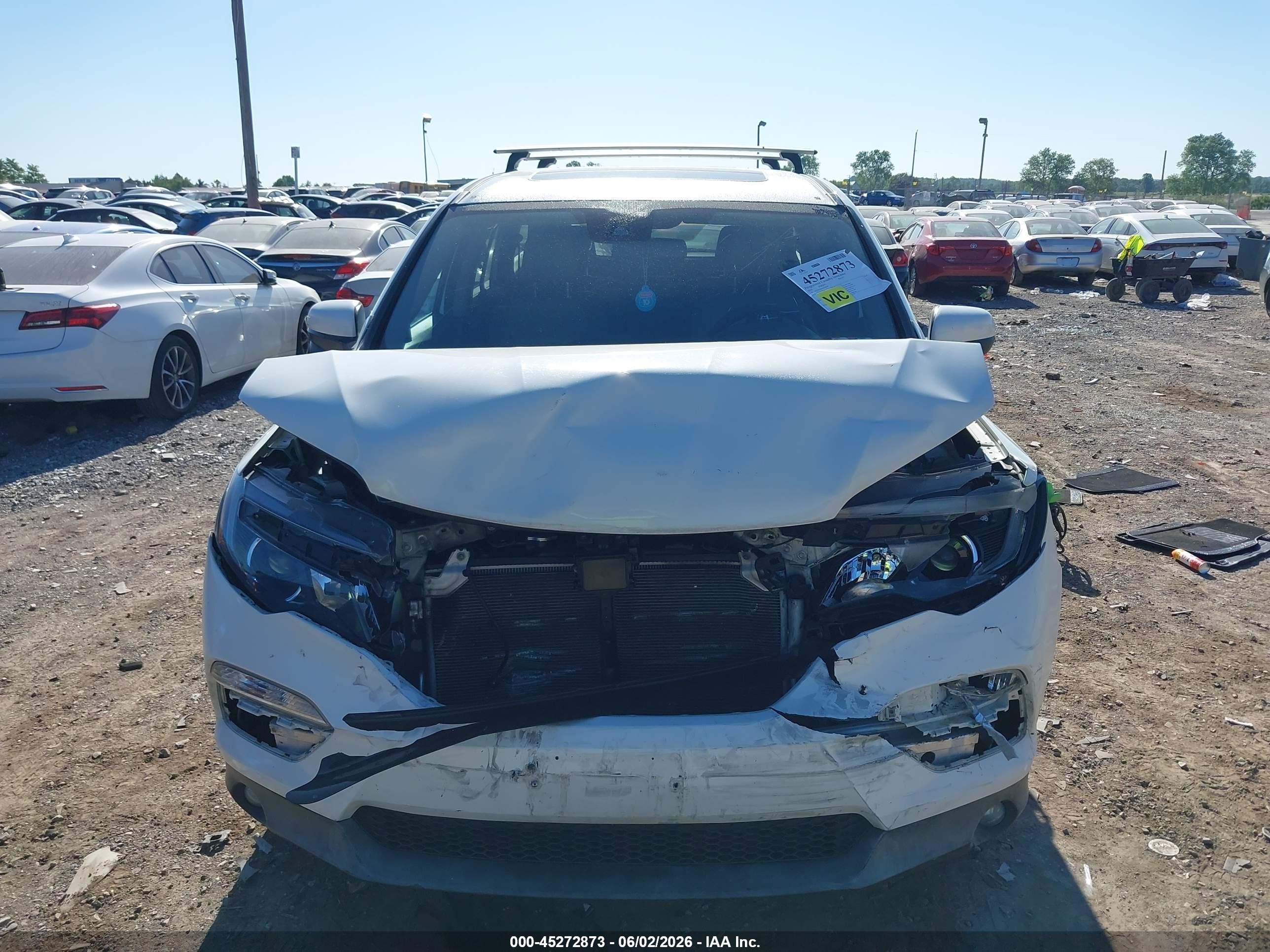 2018 Honda Pilot Ex-l Белый vin: 5FNYF6H66JB036548