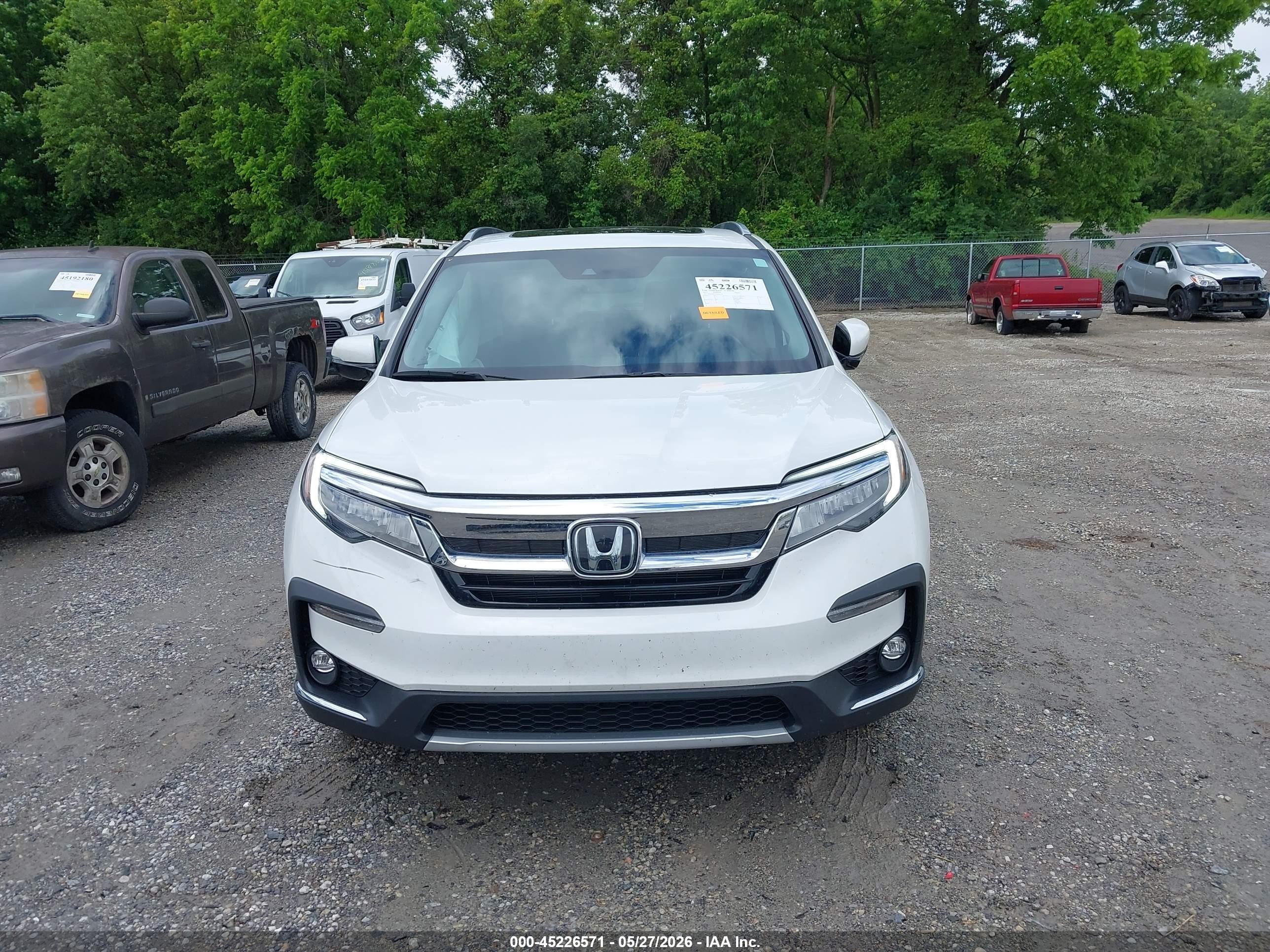 2022 Honda Pilot Awd Touring 7 Passenger White vin: 5FNYF6H6XNB086438