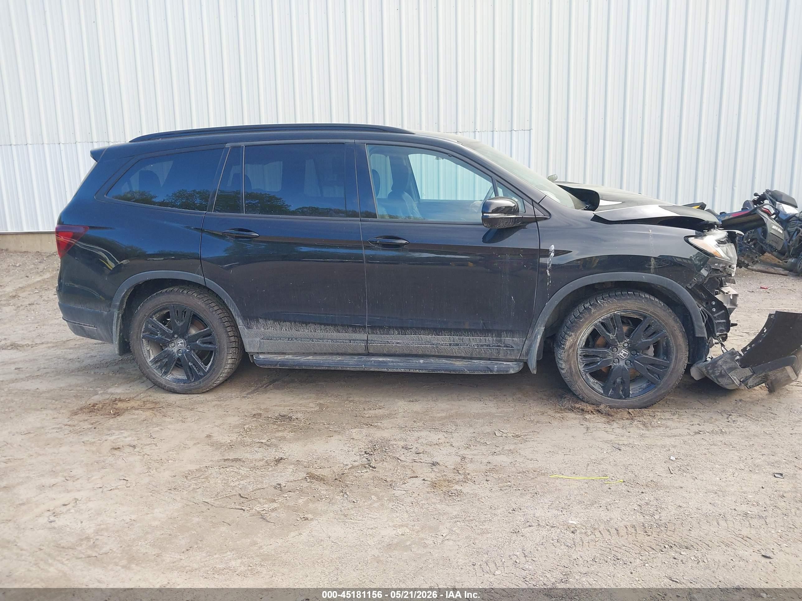 2021 Honda Pilot Awd Black Edition Black vin: 5FNYF6H73MB002242