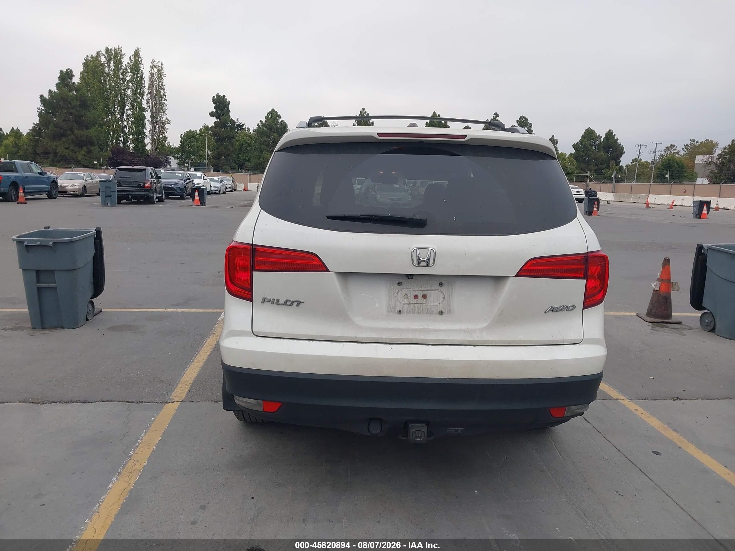 2017 Honda Pilot Ex-l White vin: 5FNYF6H74HB062925