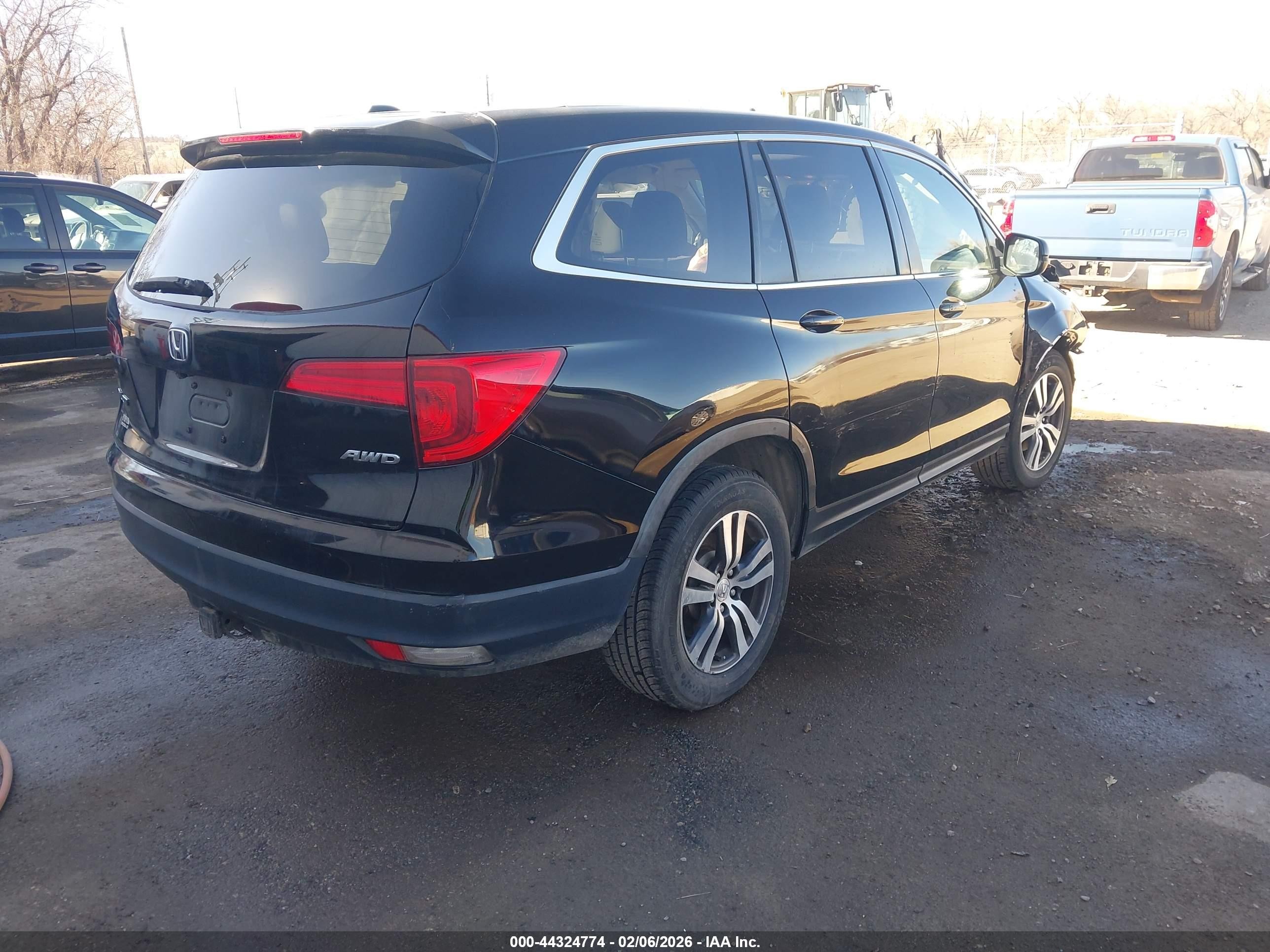 2016 Honda Pilot Ex-l Black vin: 5FNYF6H75GB091249