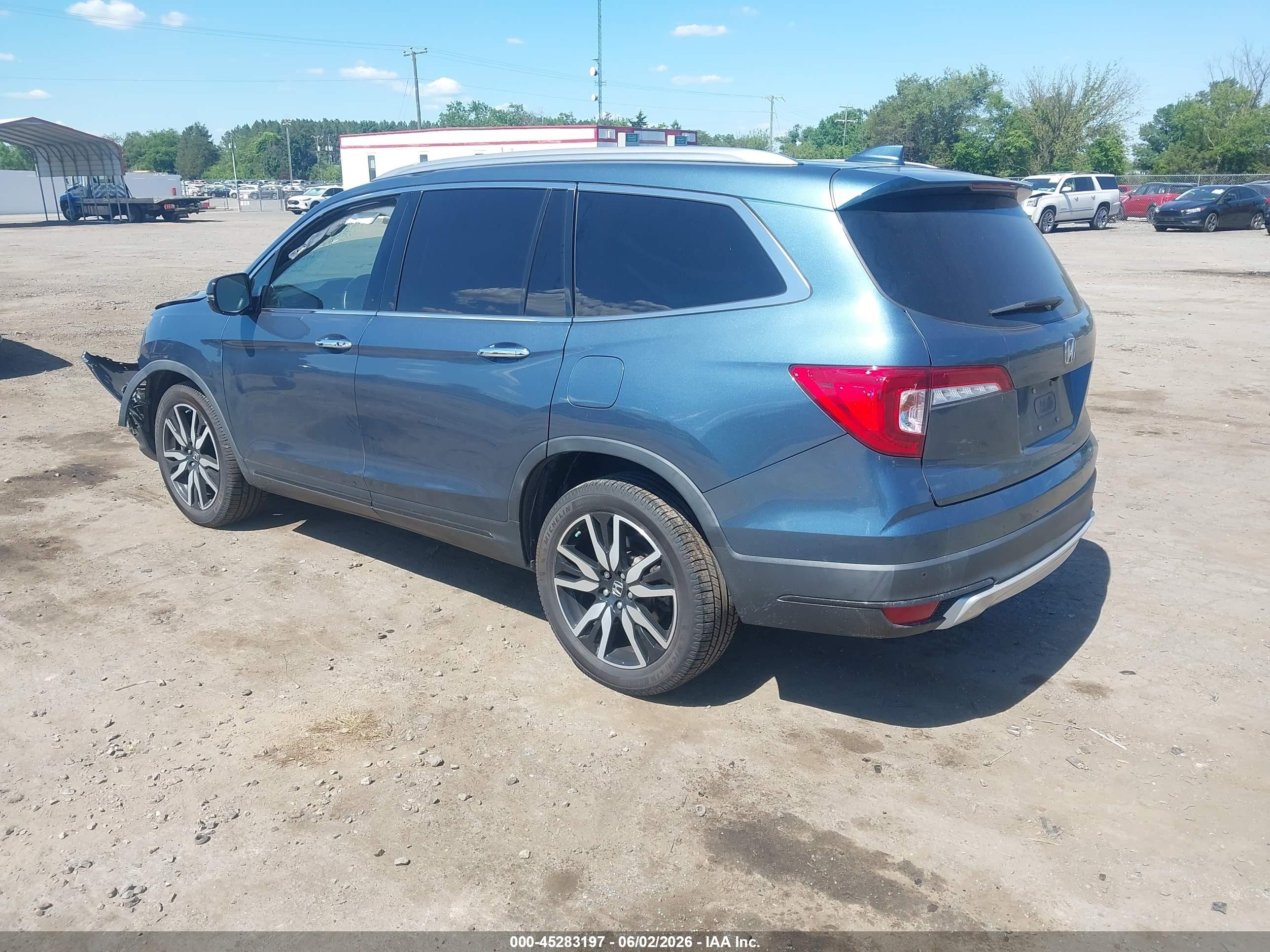 2021 Honda Pilot Awd Touring 8 Passenger Синий vin: 5FNYF6H90MB055630