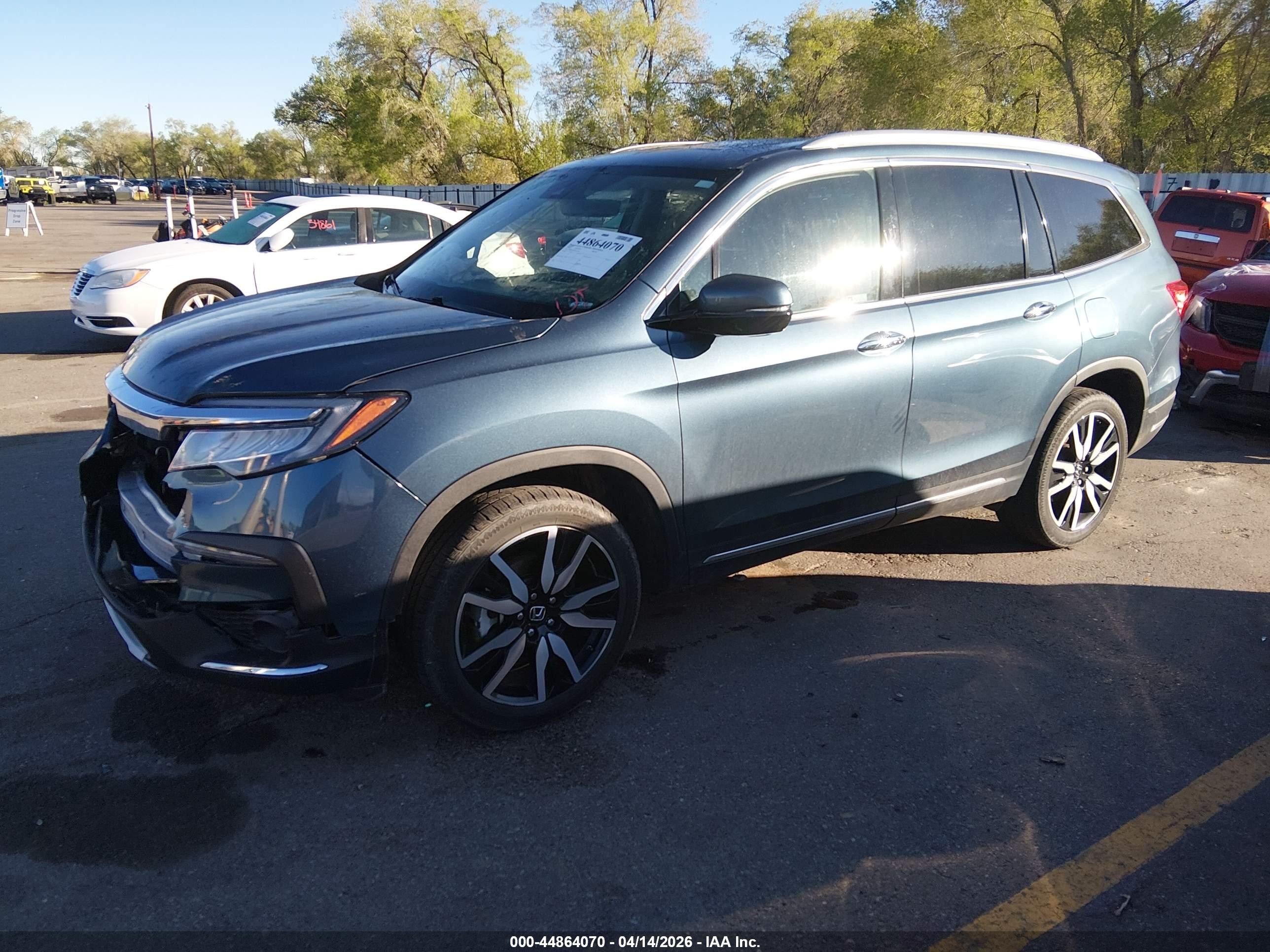 2022 Honda Pilot Awd Touring 8 Passenger Синий vin: 5FNYF6H93NB002776