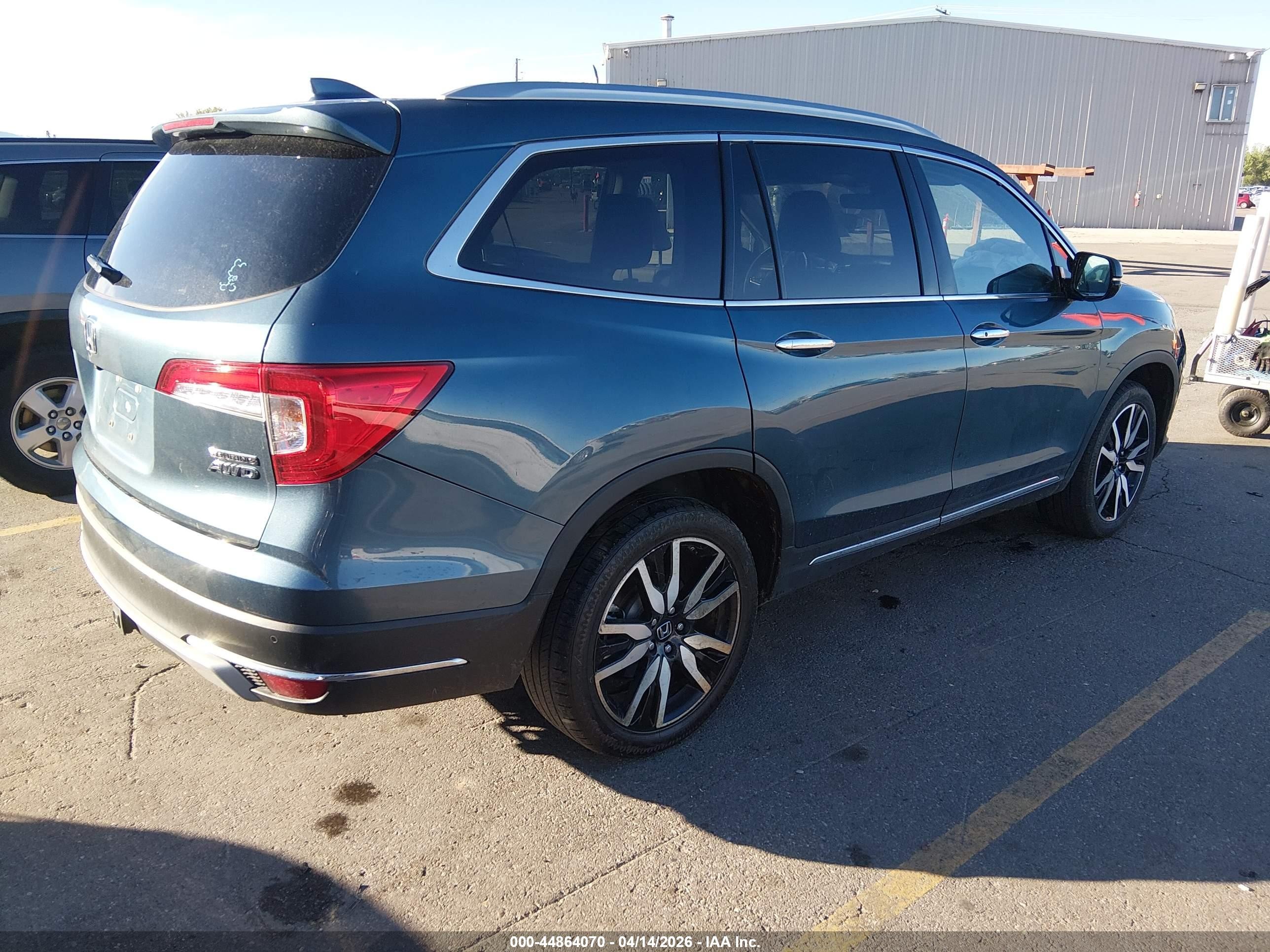 2022 Honda Pilot Awd Touring 8 Passenger Синий vin: 5FNYF6H93NB002776