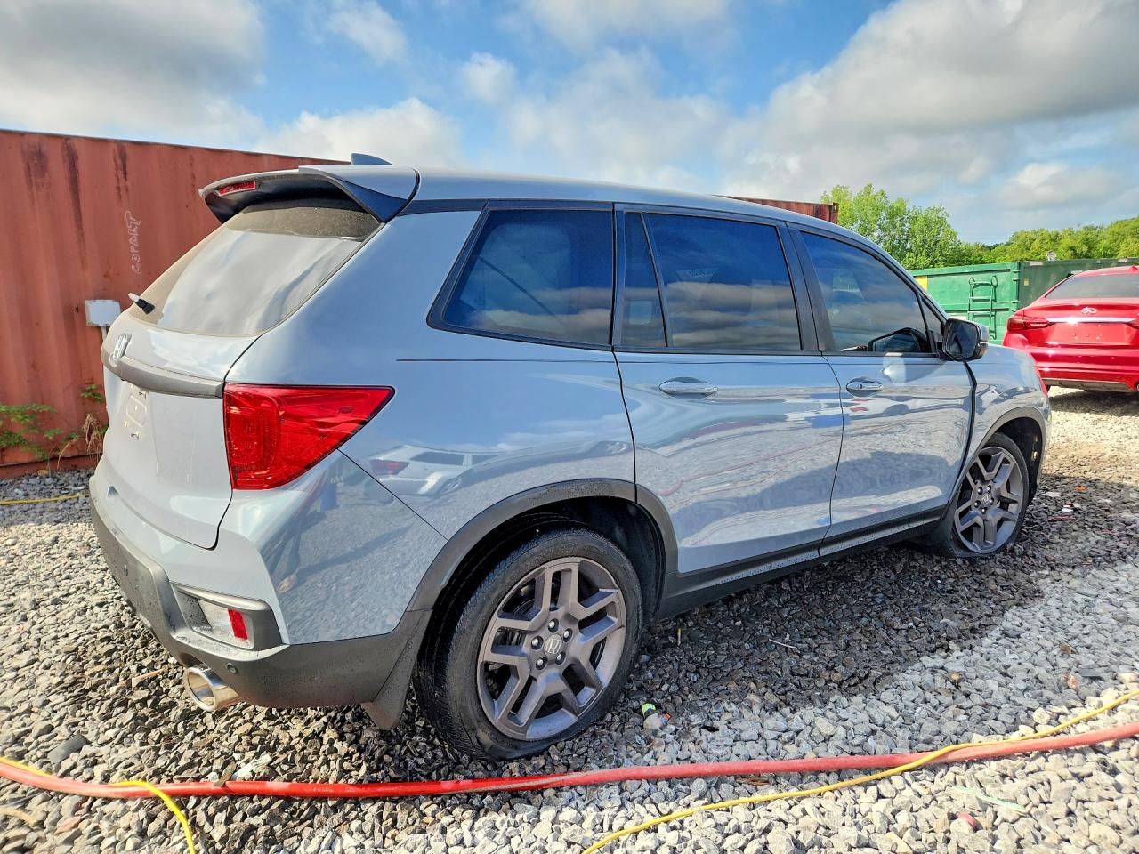 2022 Honda Passport Exl Серый vin: 5FNYF7H51NB000981