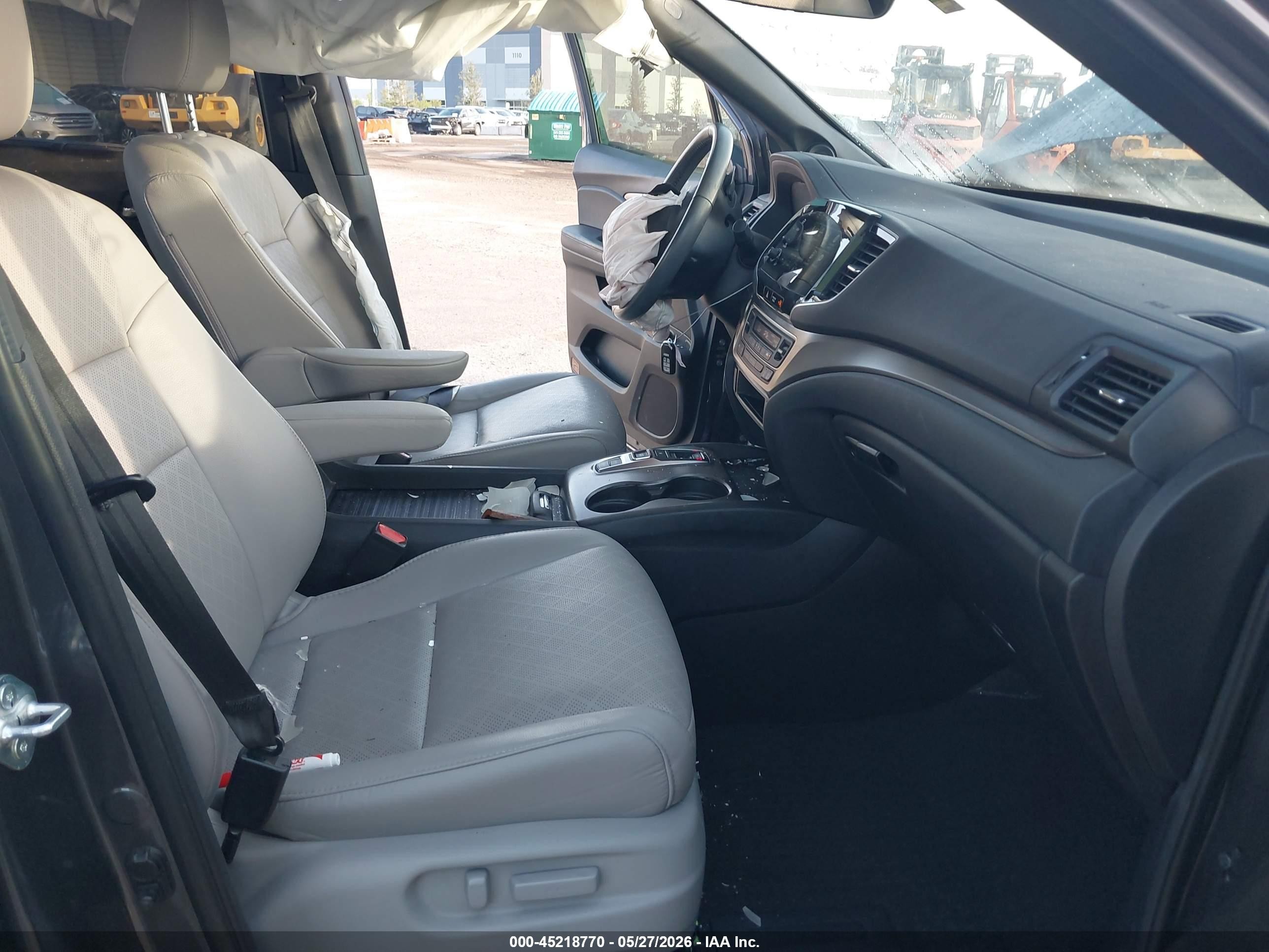2021 Honda Passport 2wd Ex-l Gray vin: 5FNYF7H52MB012586