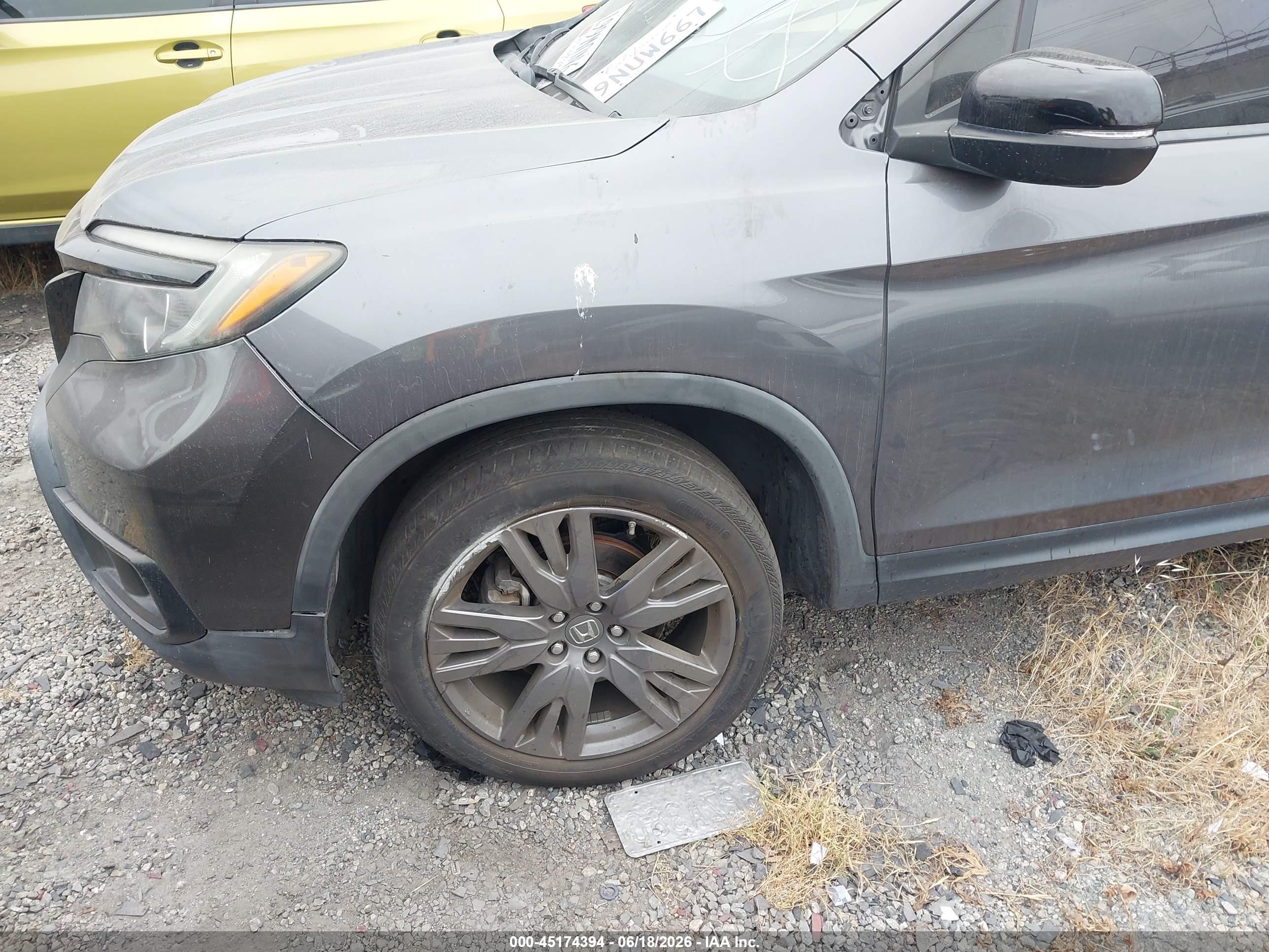 2021 Honda Passport 2wd Ex-l Серый vin: 5FNYF7H56MB000621