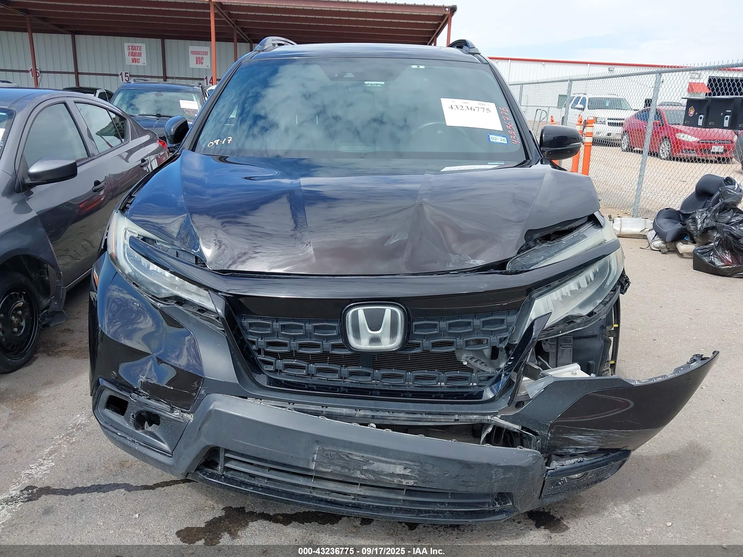 2020 Honda Passport Awd Elite Черный vin: 5FNYF8H00LB003152