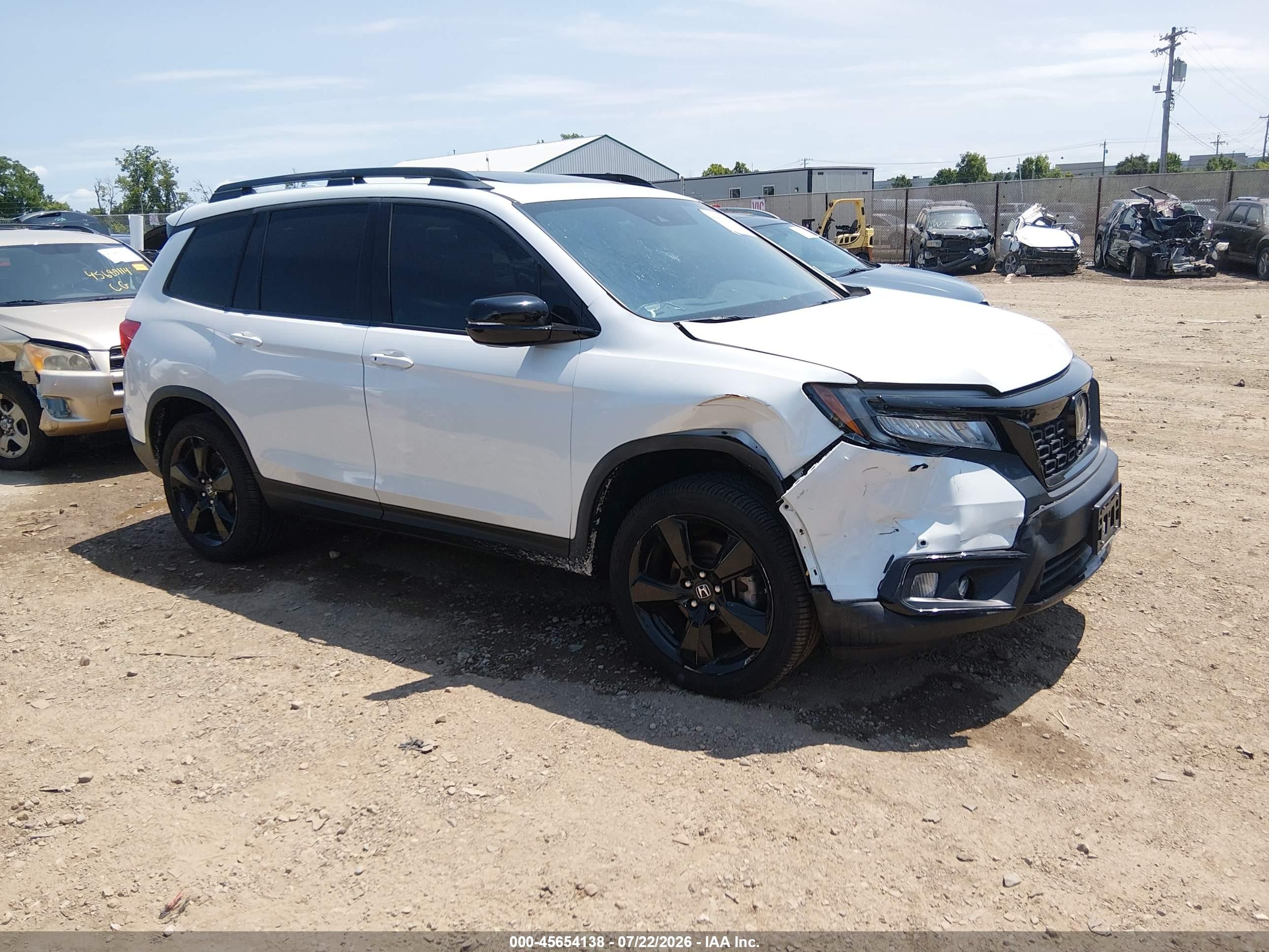 2020 Honda Passport Awd Elite White vin: 5FNYF8H02LB002892