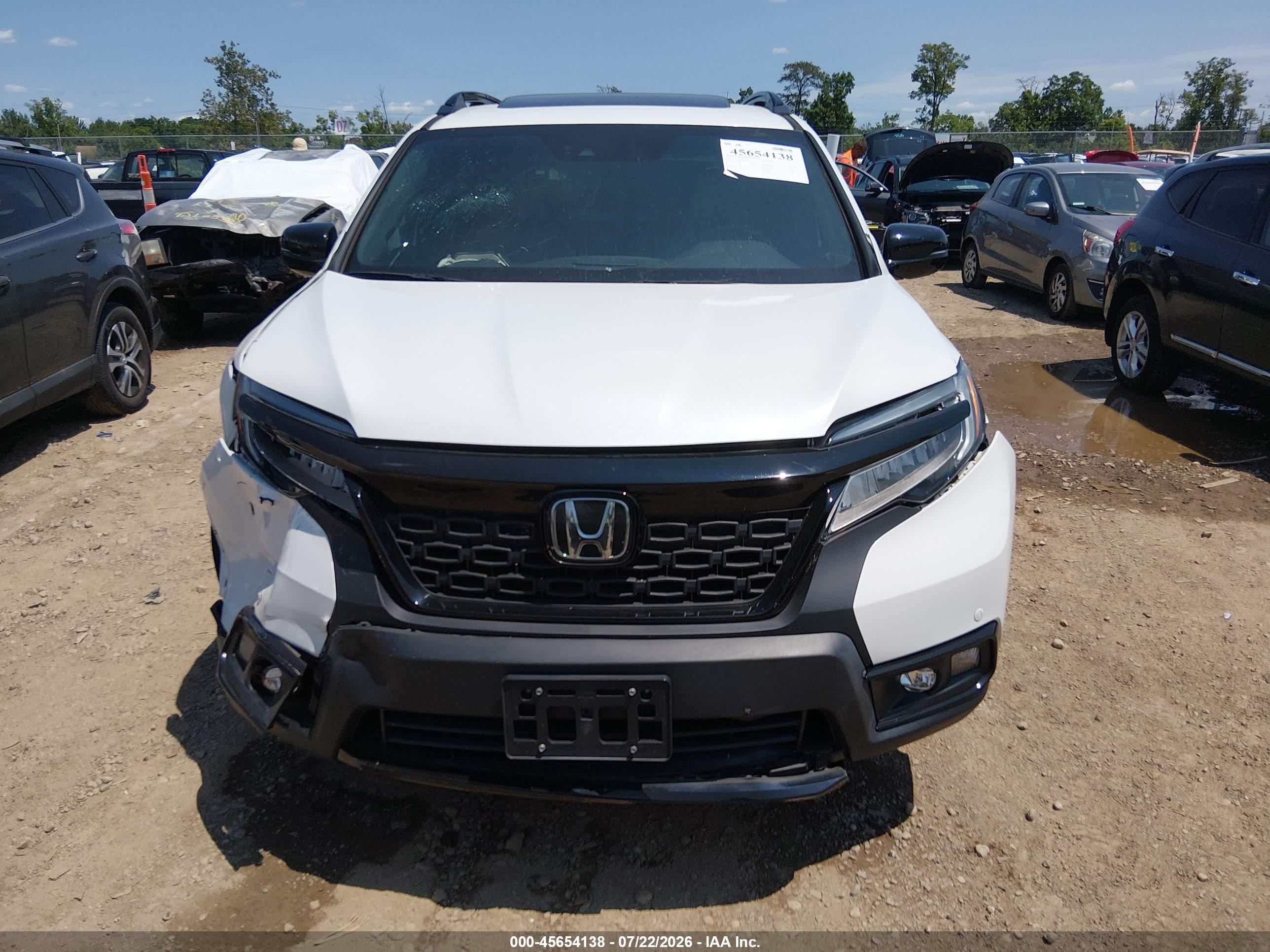 2020 Honda Passport Awd Elite White vin: 5FNYF8H02LB002892