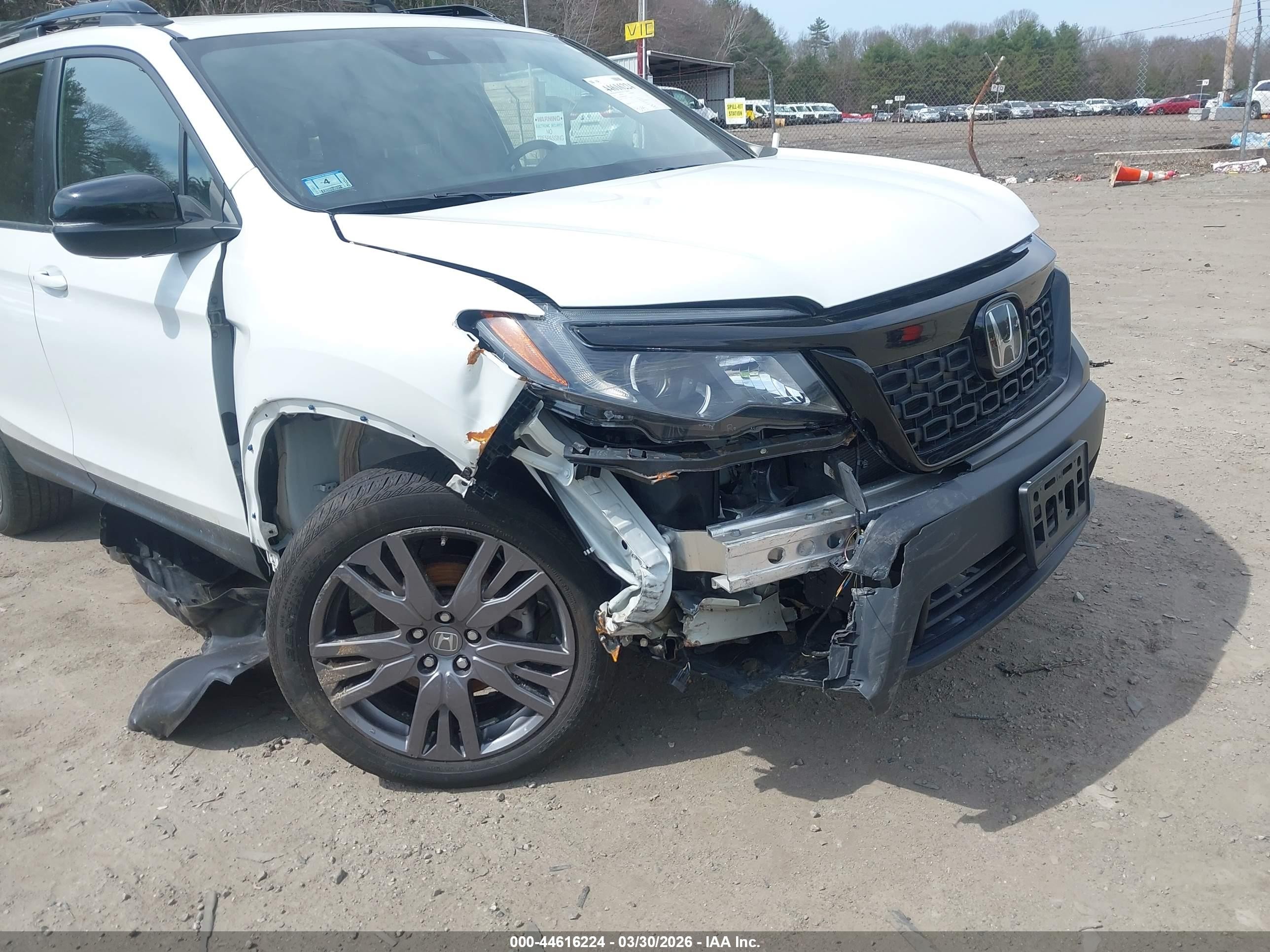 2021 Honda Passport Awd Ex-l Белый vin: 5FNYF8H51MB038263