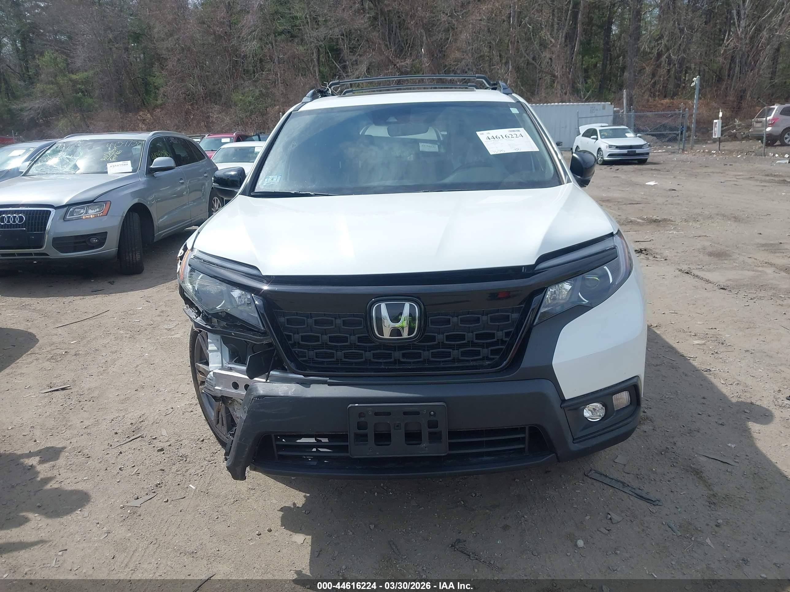 2021 Honda Passport Awd Ex-l Белый vin: 5FNYF8H51MB038263