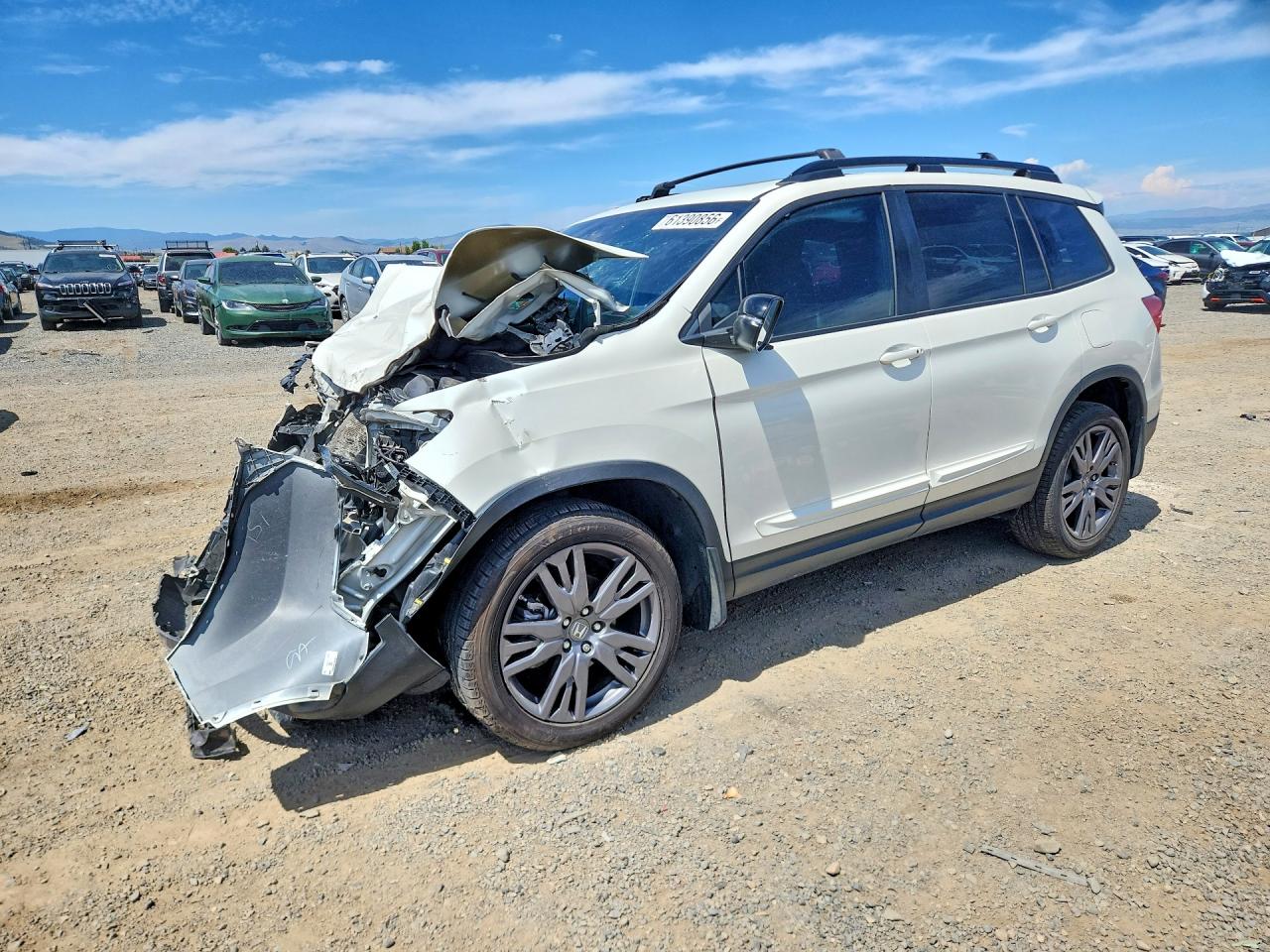 2019 Honda Passport Exl White vin: 5FNYF8H52KB000778