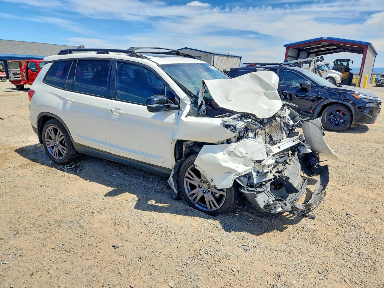 2019 Honda Passport Exl Белый vin: 5FNYF8H52KB000778