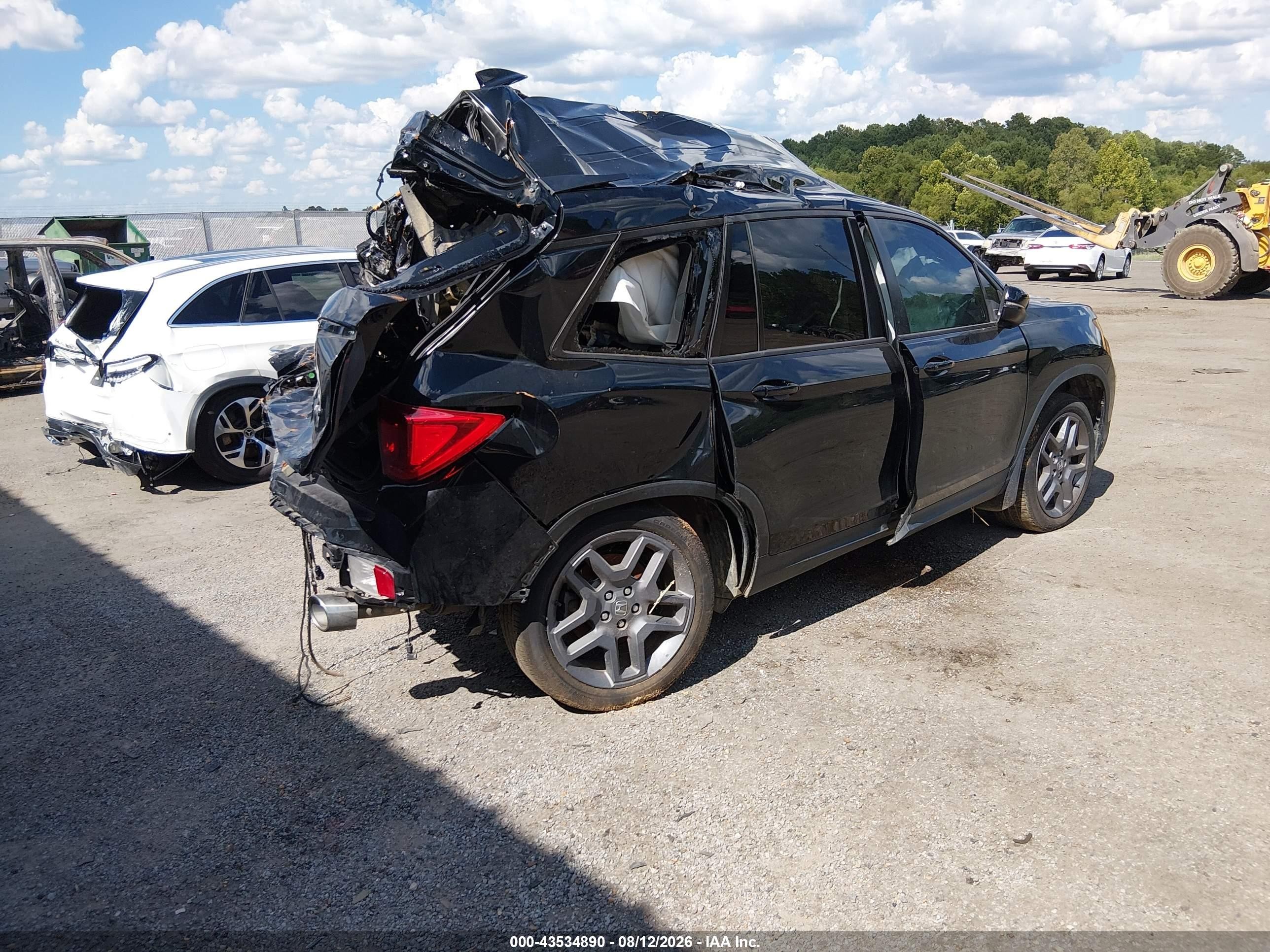 2023 Honda Passport Awd Ex-l Black vin: 5FNYF8H53PB027236