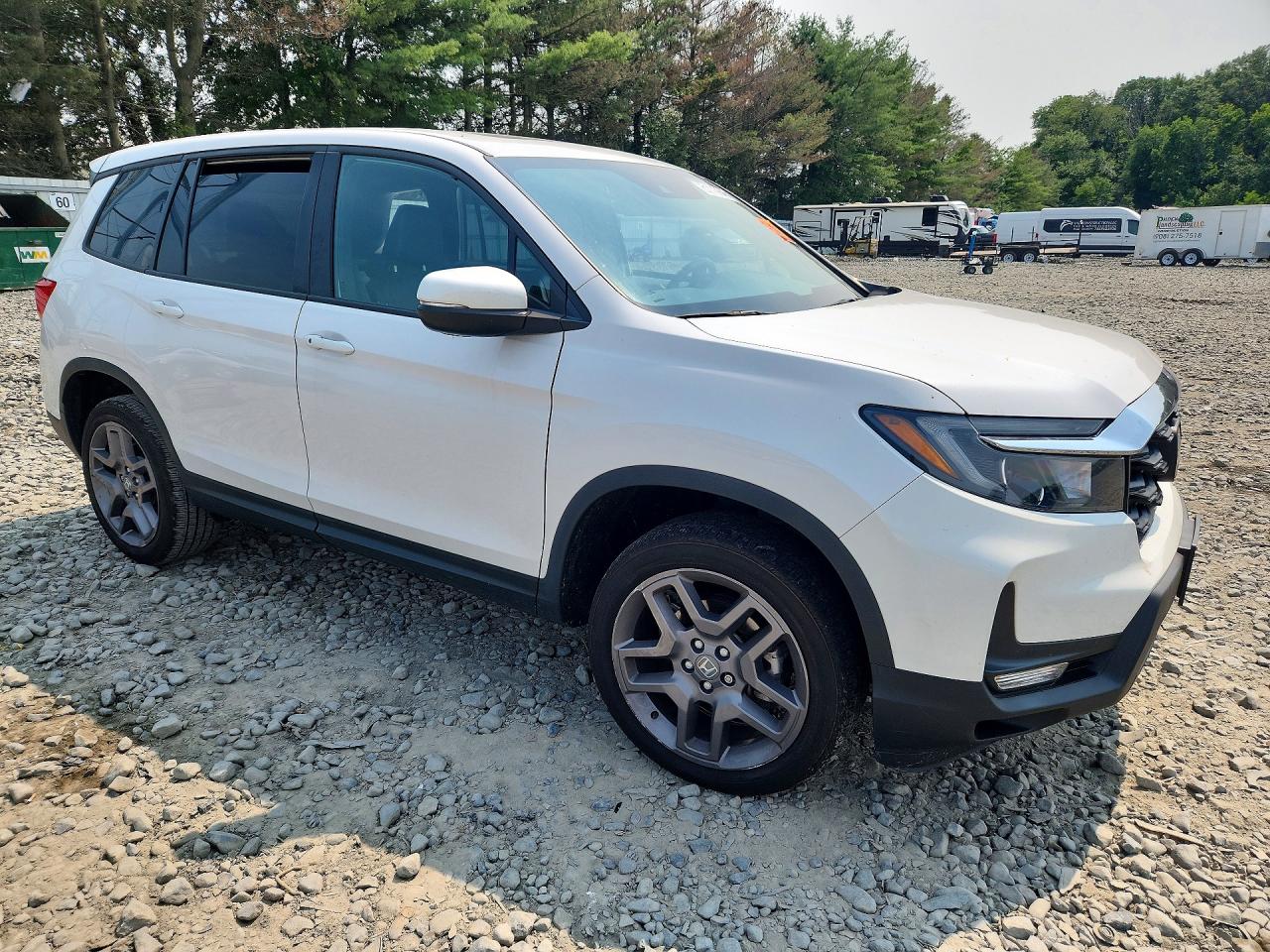 2023 Honda Passport Exl White vin: 5FNYF8H58PB038295