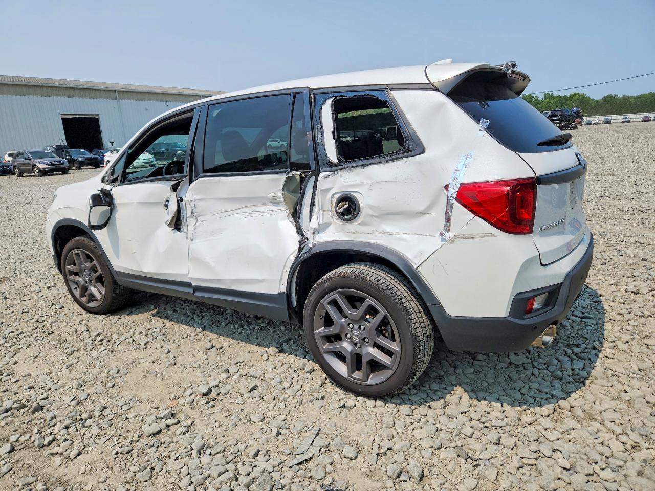 2023 Honda Passport Exl White vin: 5FNYF8H58PB038295