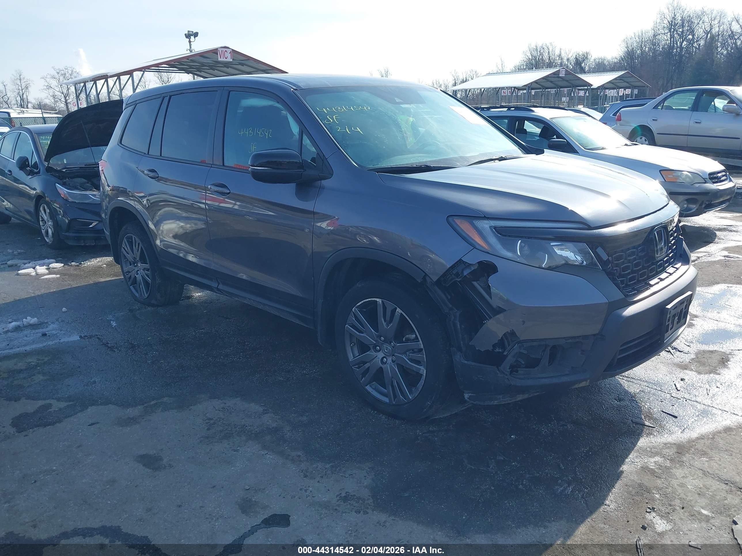 2020 Honda Passport Awd Ex-l Gray vin: 5FNYF8H5XLB013263