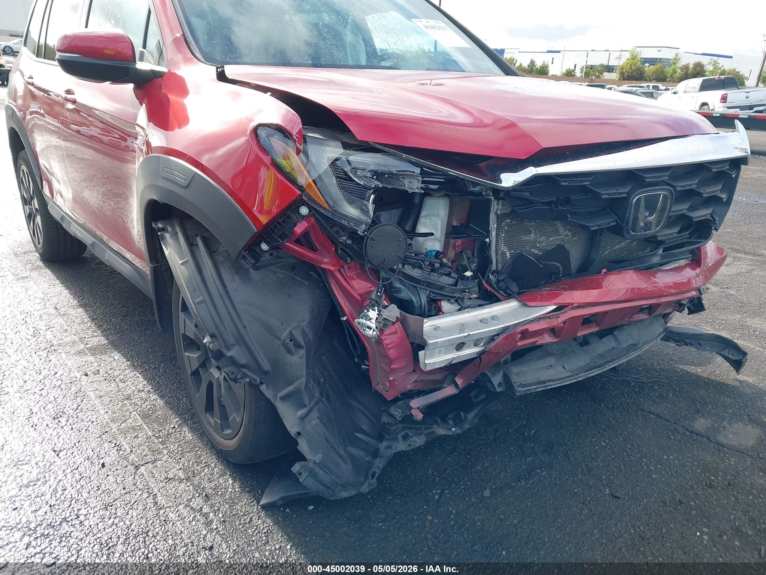 2023 Honda Passport Awd Ex-l Красный vin: 5FNYF8H5XPB036094