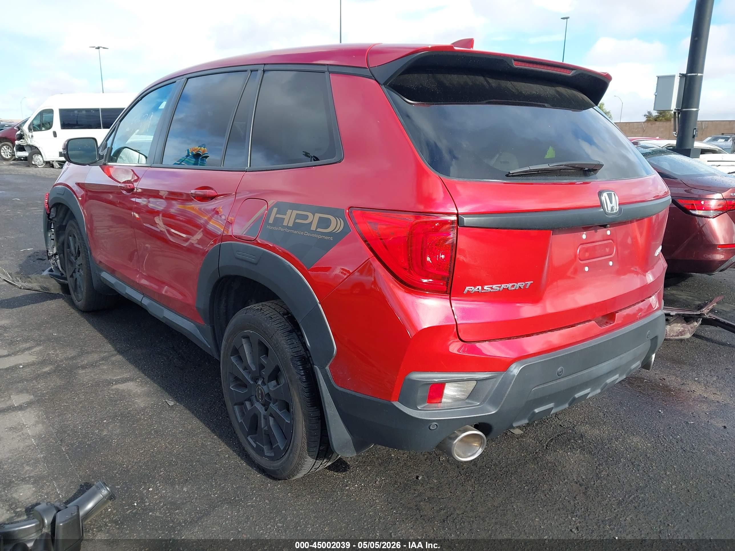 2023 Honda Passport Awd Ex-l Красный vin: 5FNYF8H5XPB036094