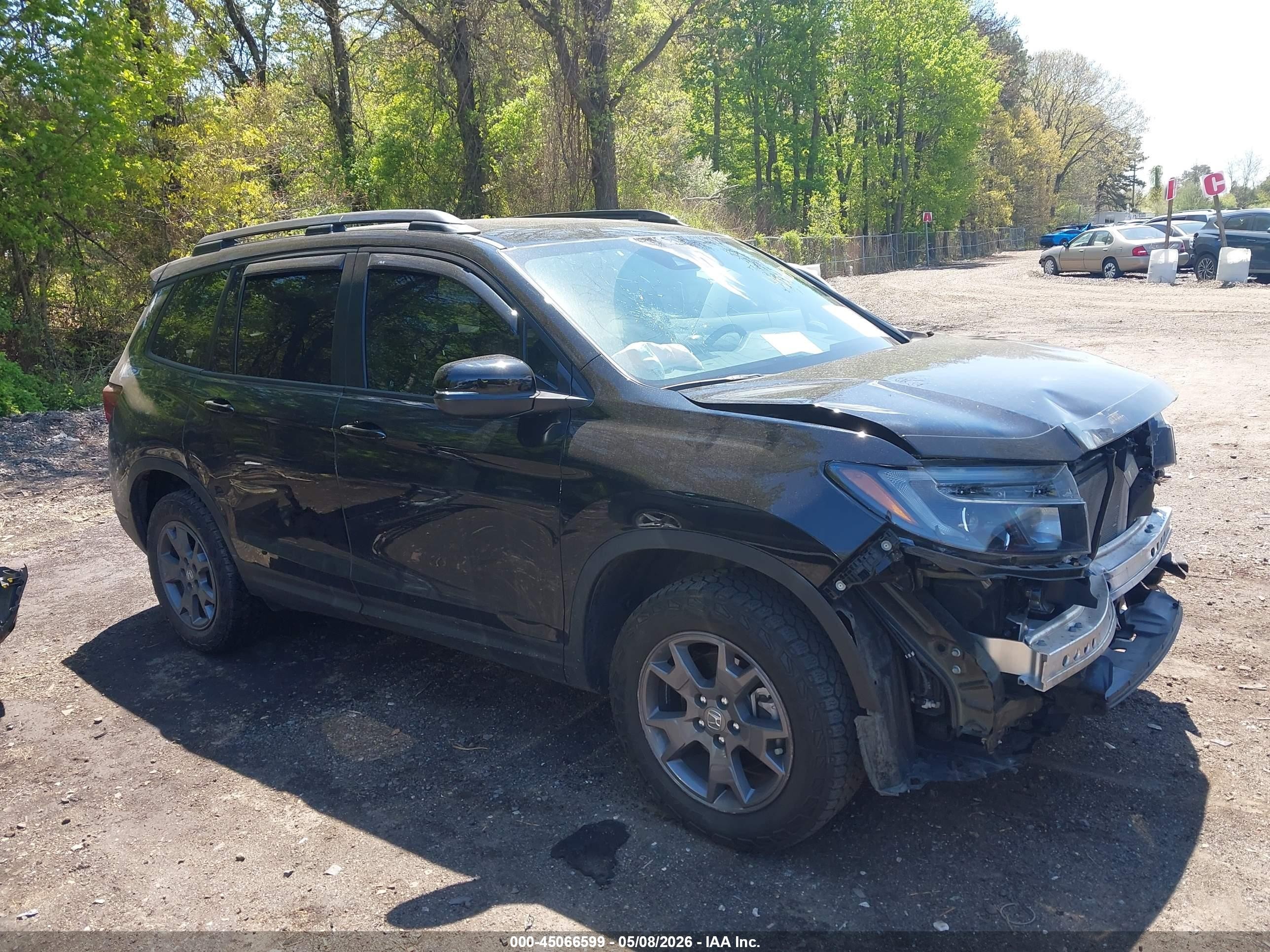 2024 Honda Passport Awd Trailsport Black vin: 5FNYF8H64RB009453
