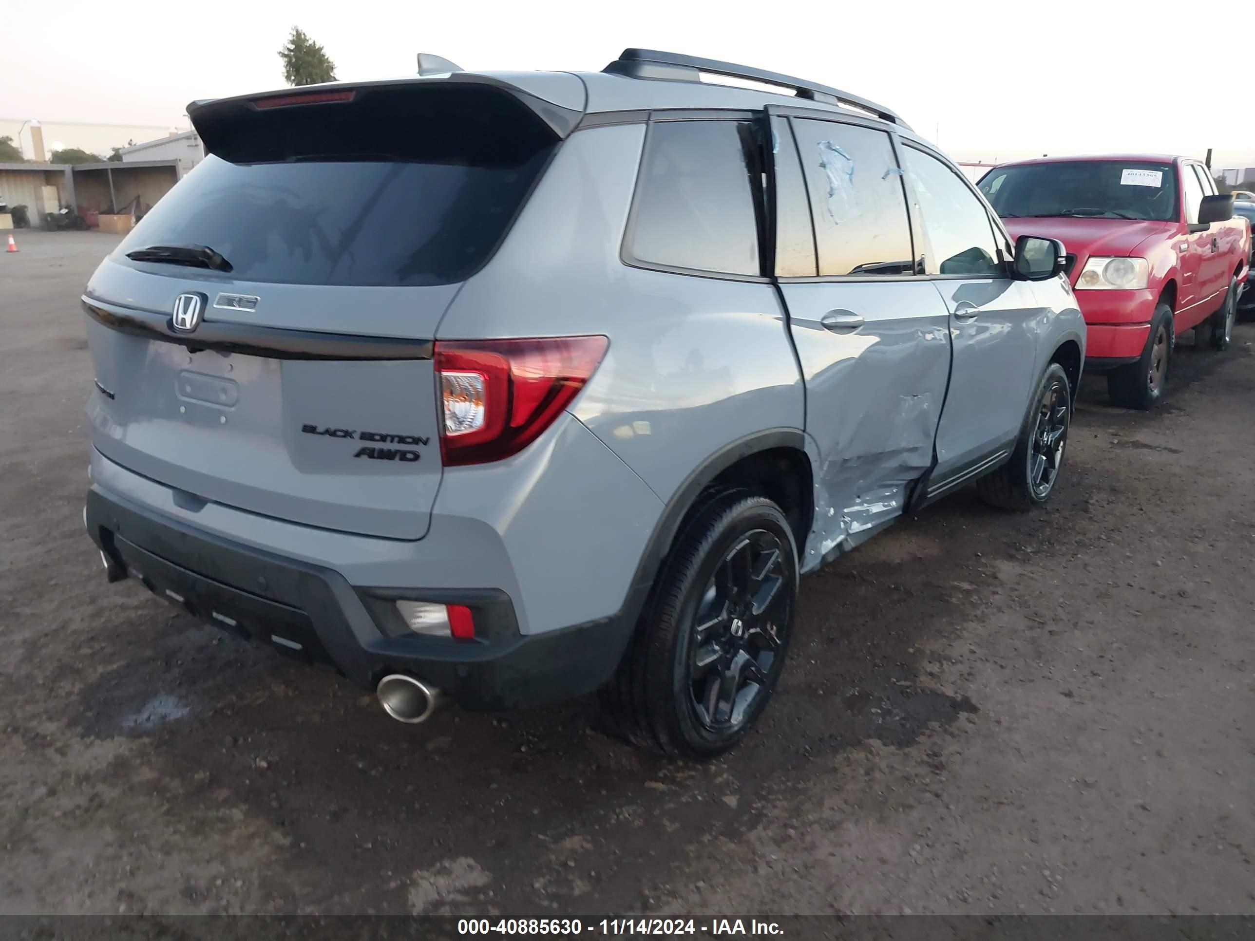 2024 Honda Passport Awd Black Gray vin: 5FNYF8H84RB009762