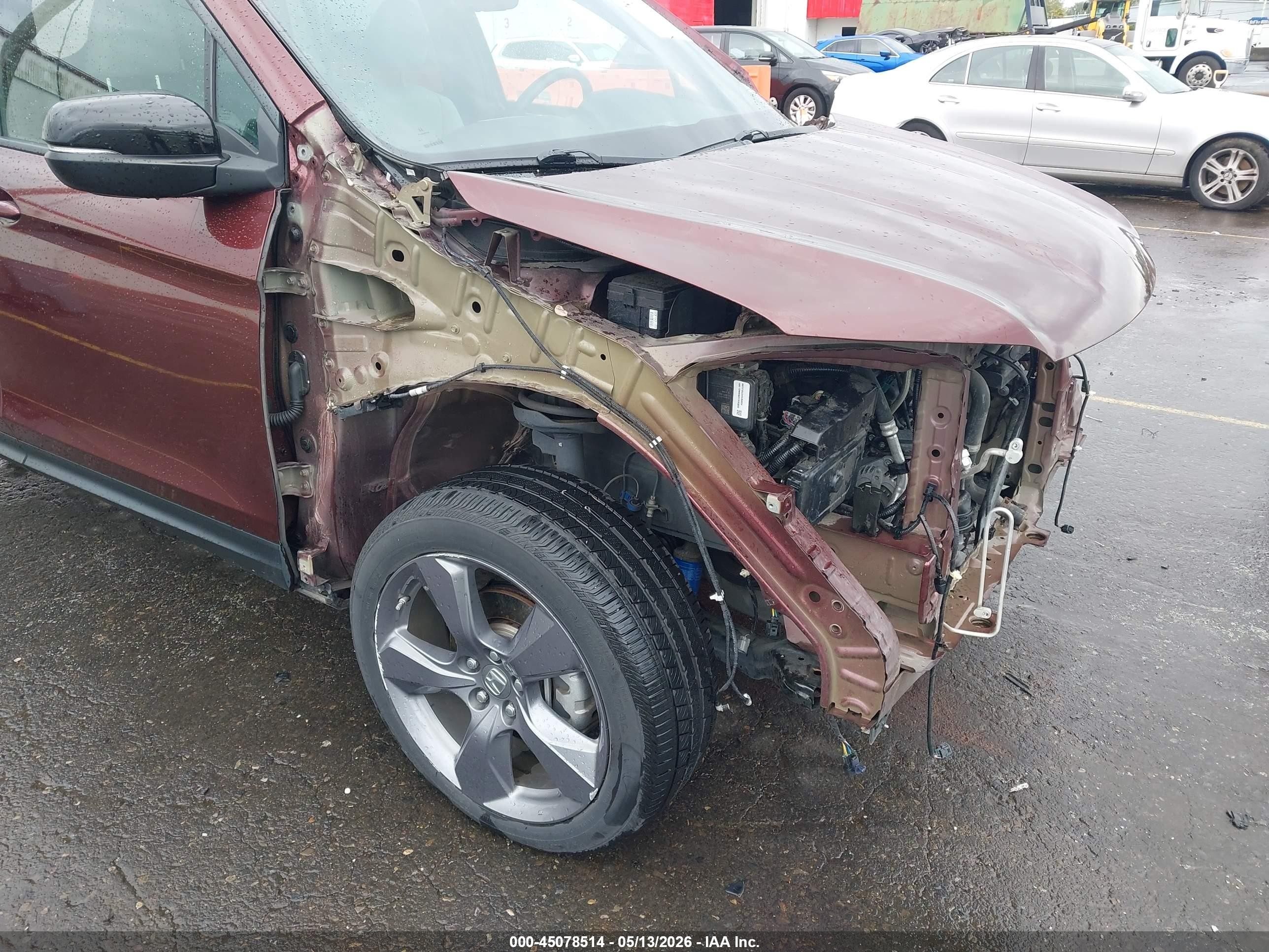 2021 Honda Passport Awd Touring Maroon vin: 5FNYF8H98MB002752