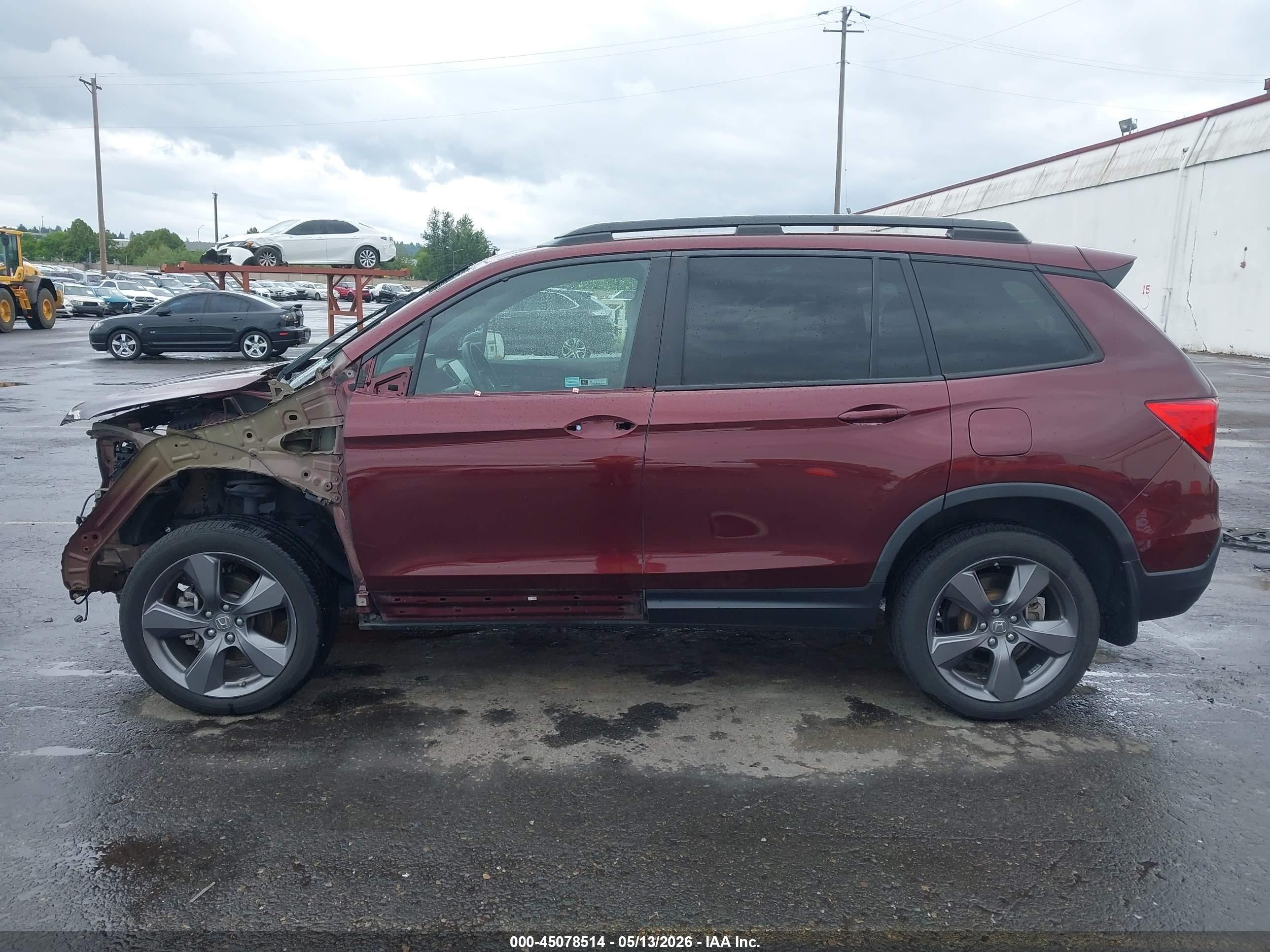 2021 Honda Passport Awd Touring Maroon vin: 5FNYF8H98MB002752