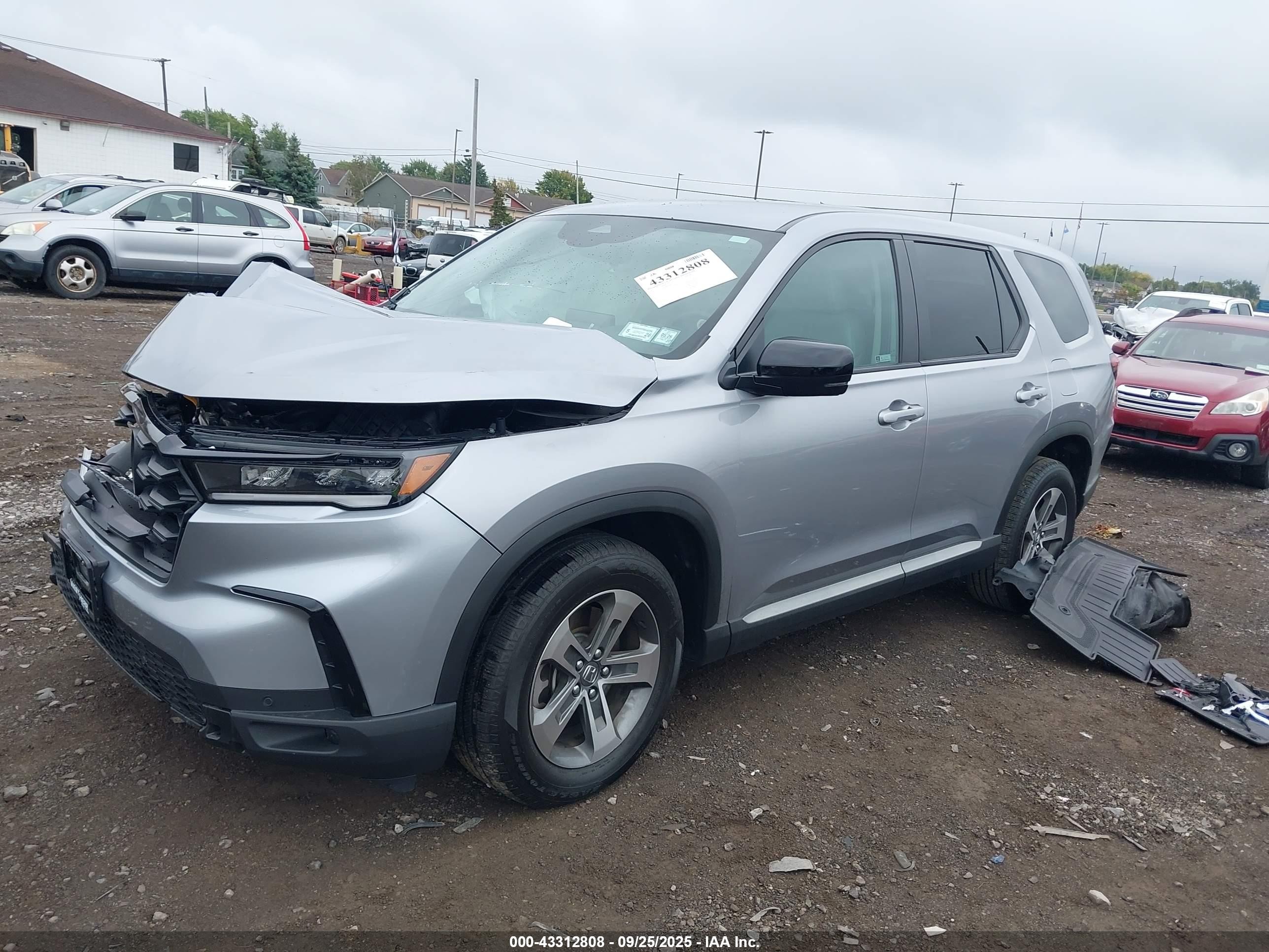 2025 Honda Pilot Ex-l Серый vin: 5FNYG1H43SB016967