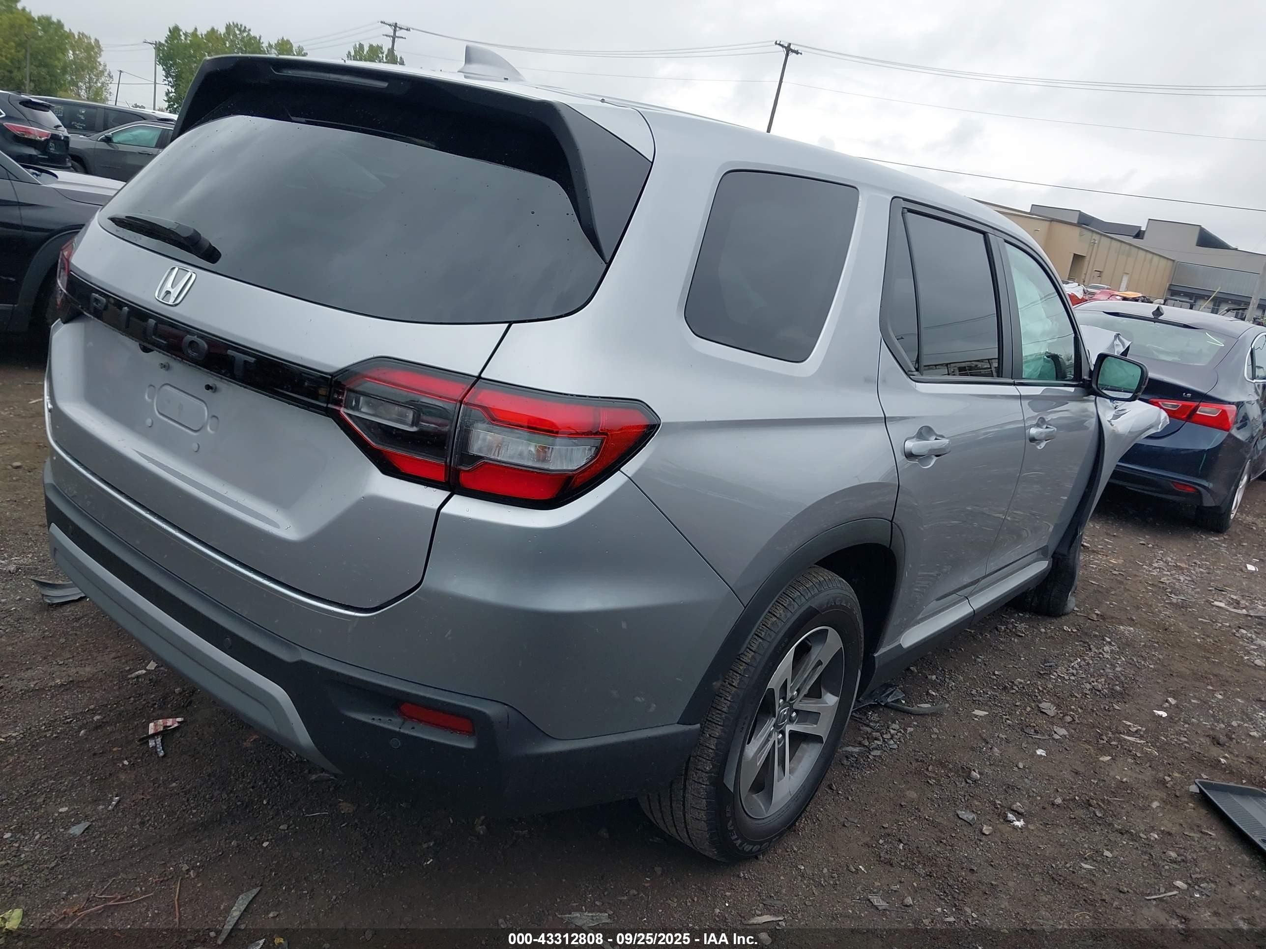 2025 Honda Pilot Ex-l Серый vin: 5FNYG1H43SB016967