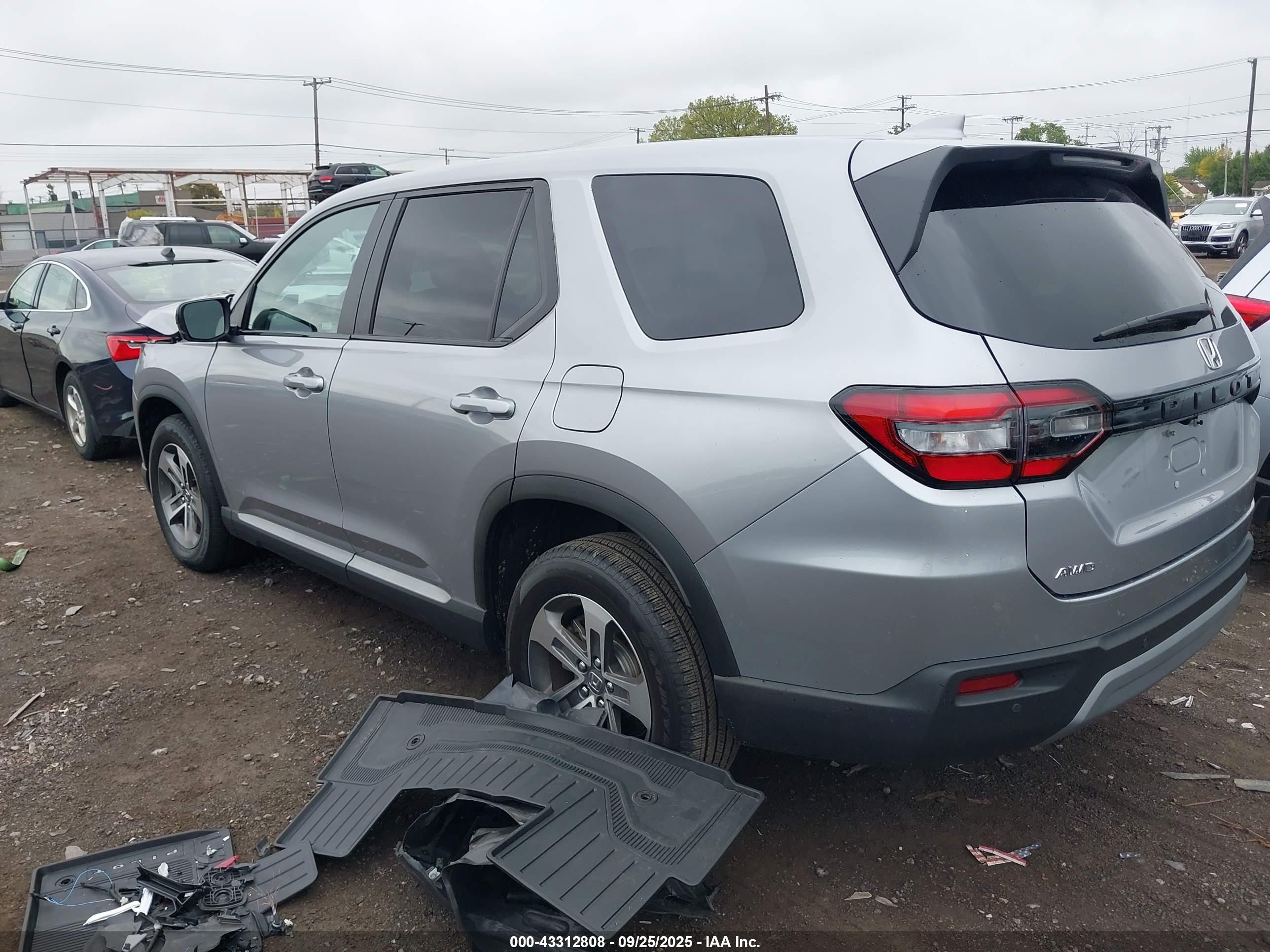 2025 Honda Pilot Ex-l Серый vin: 5FNYG1H43SB016967