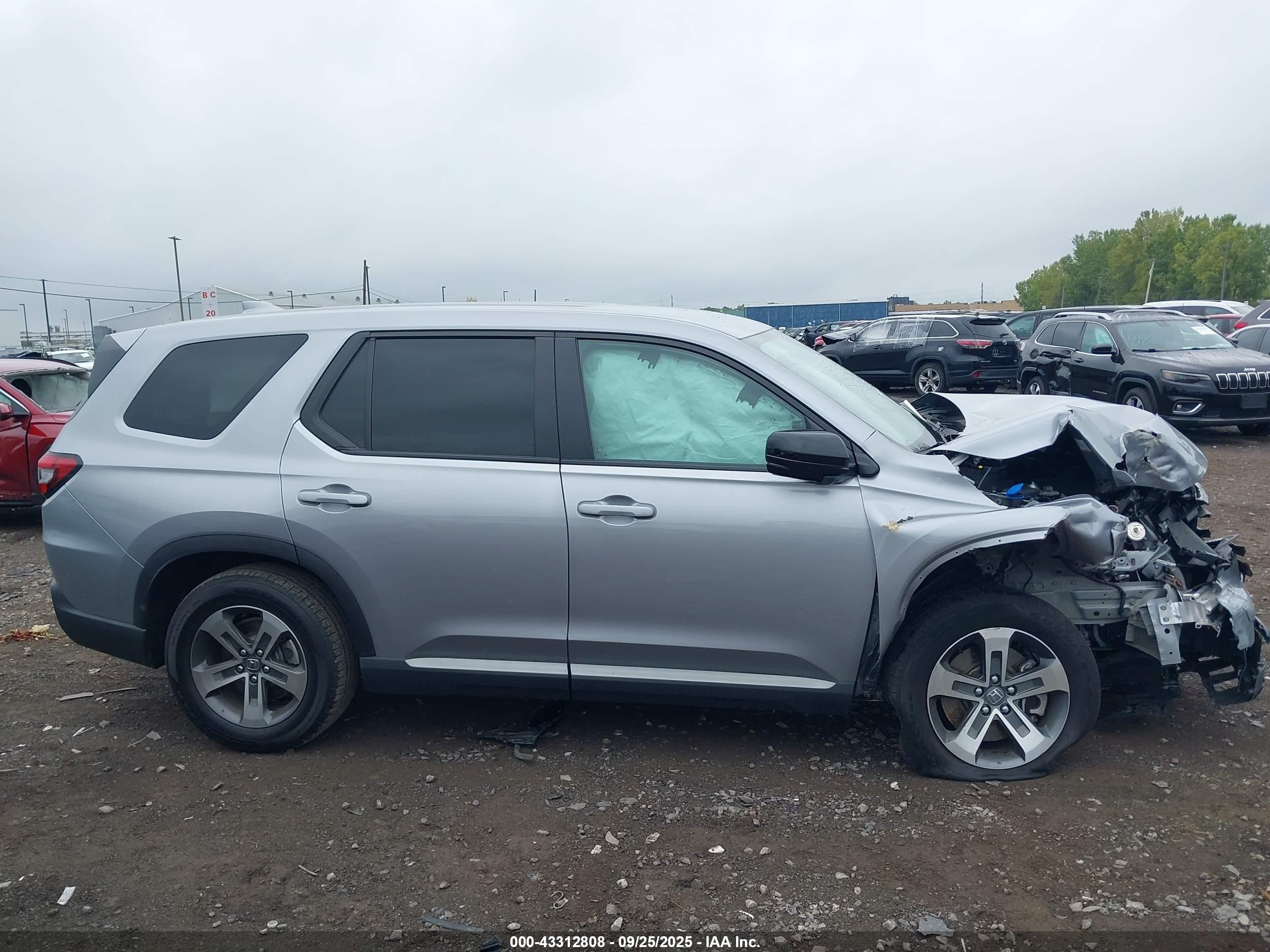 2025 Honda Pilot Ex-l Серый vin: 5FNYG1H43SB016967