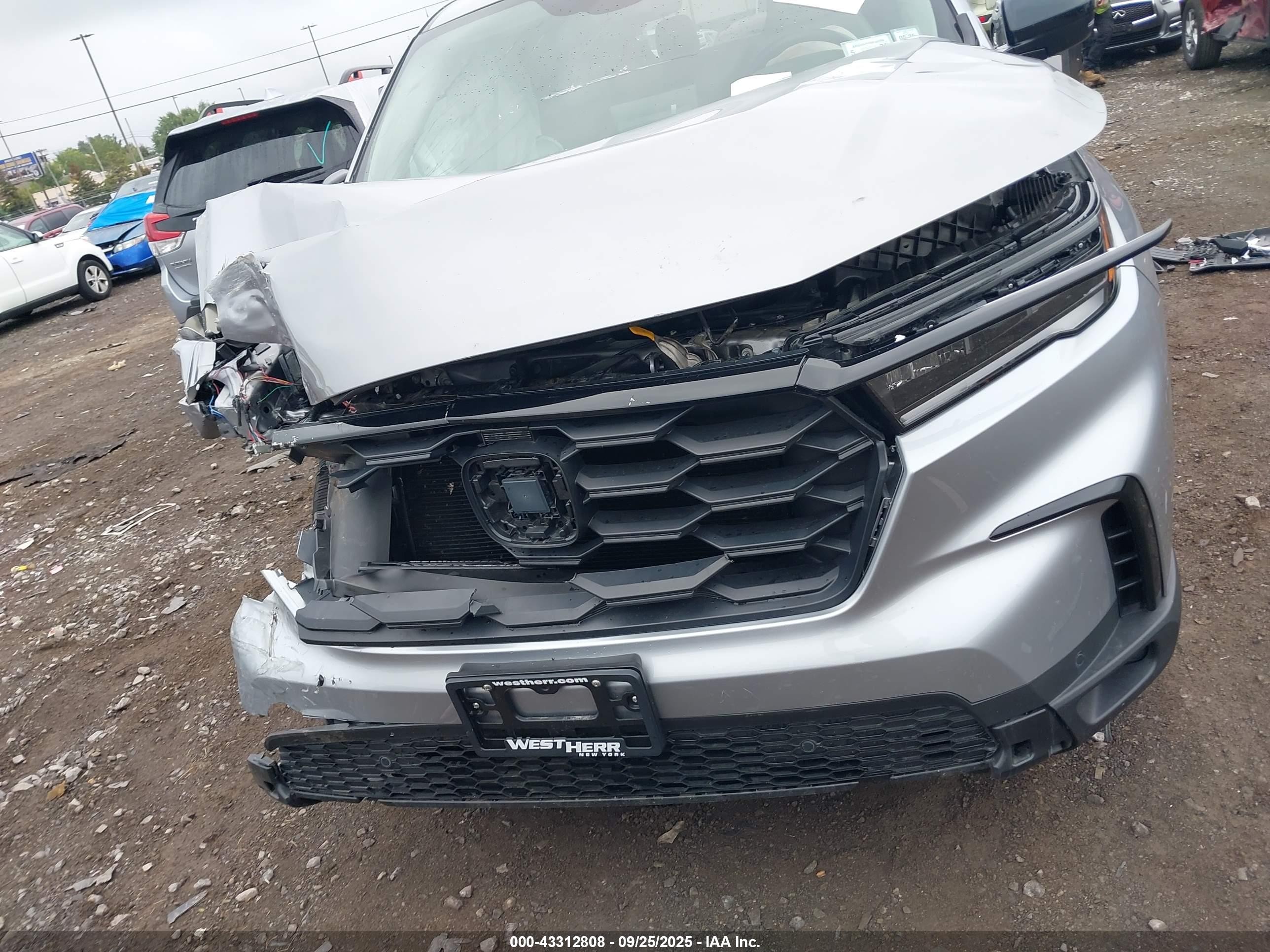 2025 Honda Pilot Ex-l Серый vin: 5FNYG1H43SB016967