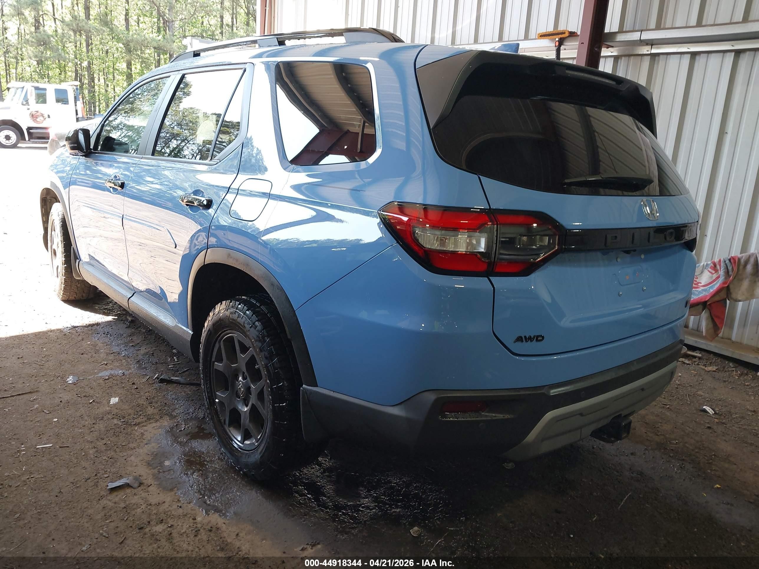 2025 Honda Pilot Trailsport Синий vin: 5FNYG1H66SB028337