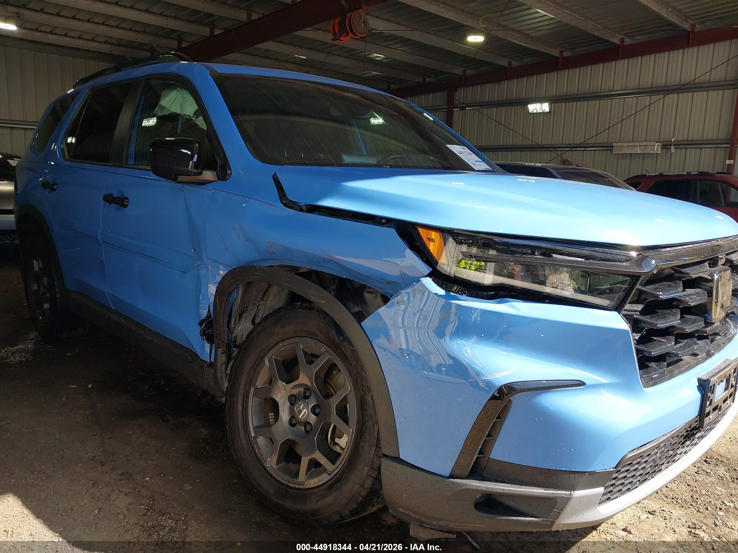 2025 Honda Pilot Trailsport Синий vin: 5FNYG1H66SB028337